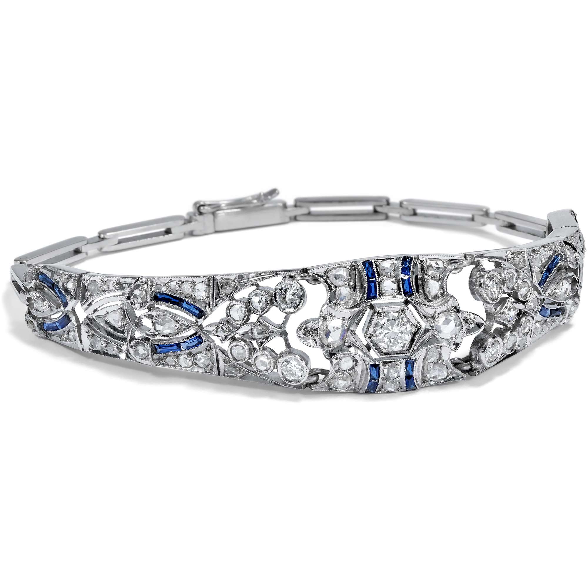 592530-hofer-antikschmuck-Elegantes-Diamant-Armband-mit-Saphiren-um-1920-Ein-Diamantgarten_2