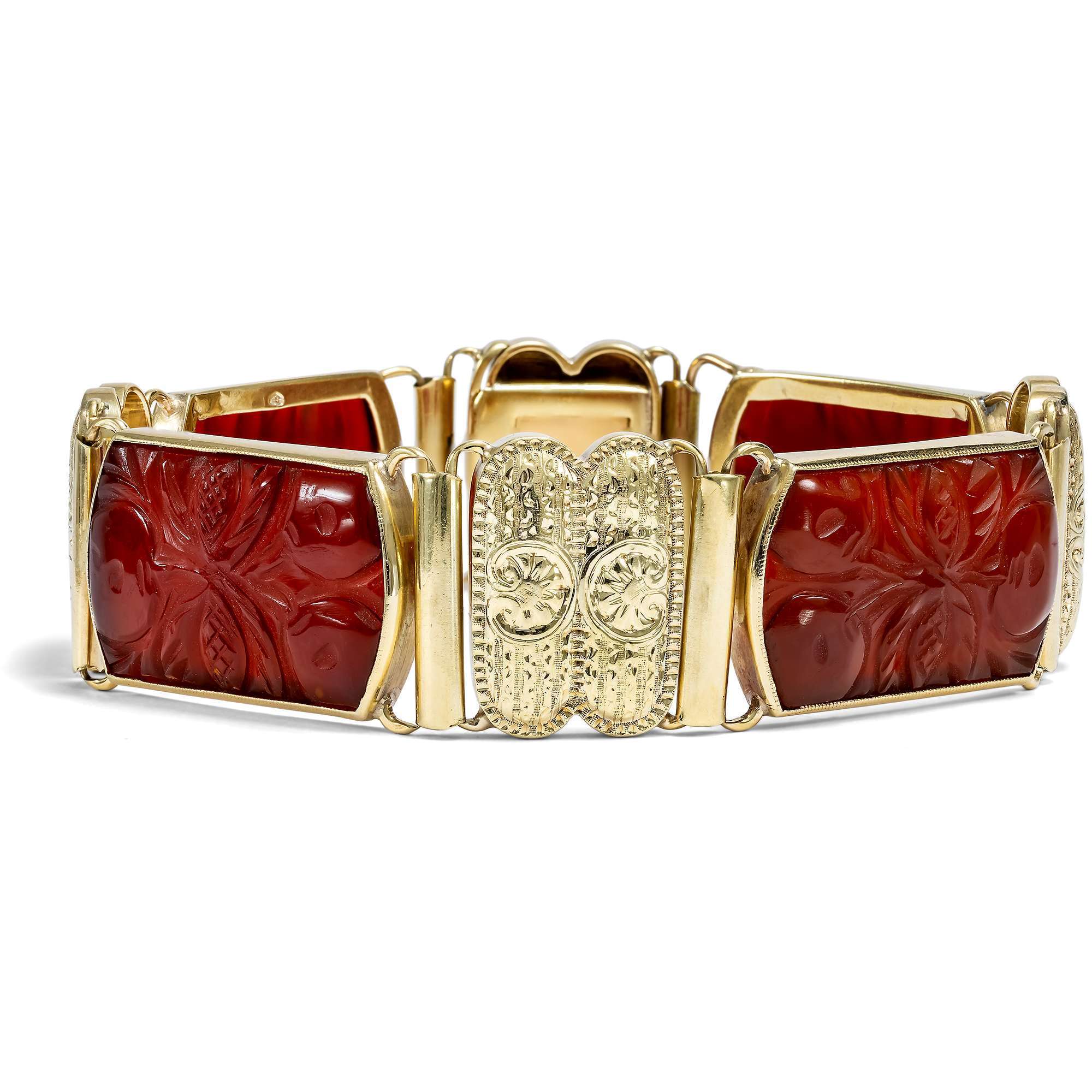 601027-hofer-antikschmuck-Antikes-Armband-mit-gravierten-Karneolen-in-Gold-Wien-um-1935-Gut-Kirschen-essen-_6