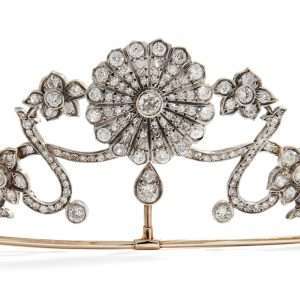 605131-hofer-antikschmuck-Prachtvolles-Diadem-mit-16-76-ct-Diamanten-in-Gold-und-Silber-um-1890-Ewiger-Blumenkranz_4