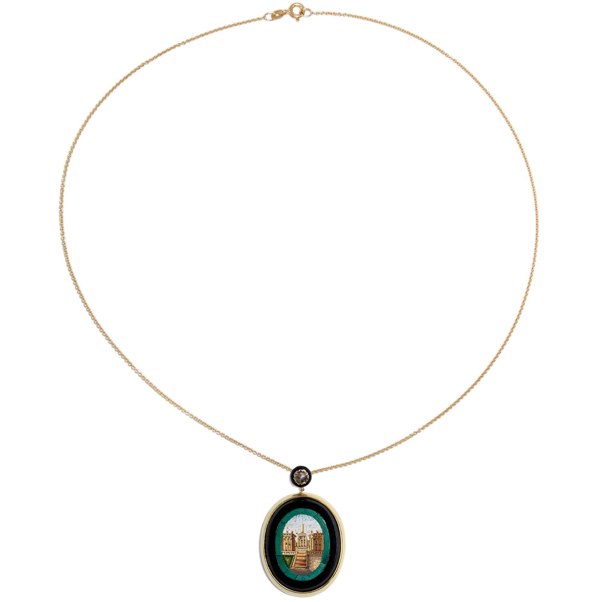 611665-hofer-antikschmuck-Anhaenger-mit-Mikromosaik-des-Kapitol-und-Diamantrose-Rom-1850er-Jahre-und-spaeter-Caput-Mundi_4