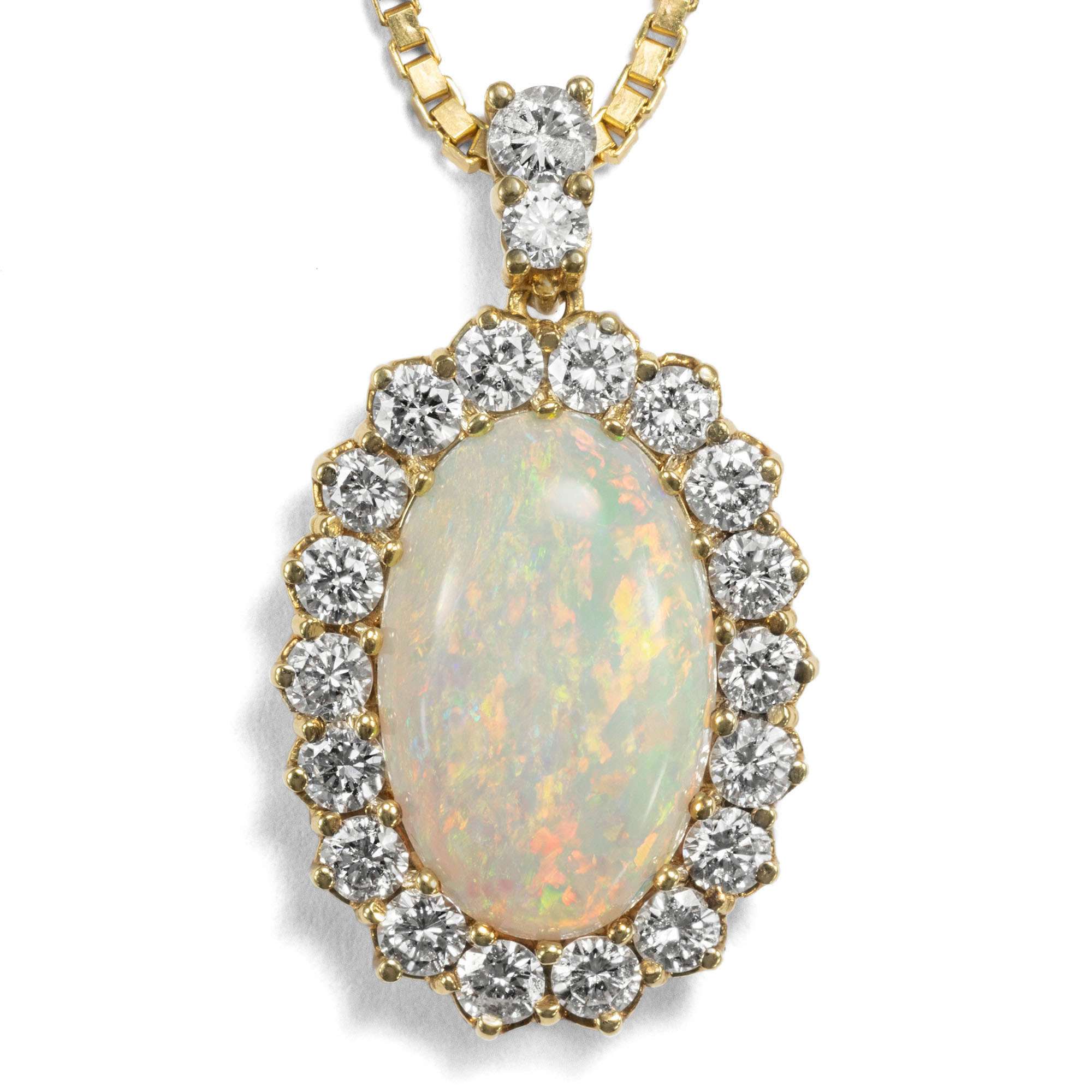 615712-hofer-antikschmuck-Wundervoller-vintage-Anhaenger-mit-Opal-und-Diamanten-in-Gold-um-1990-Rainbow-und-Starlight_3