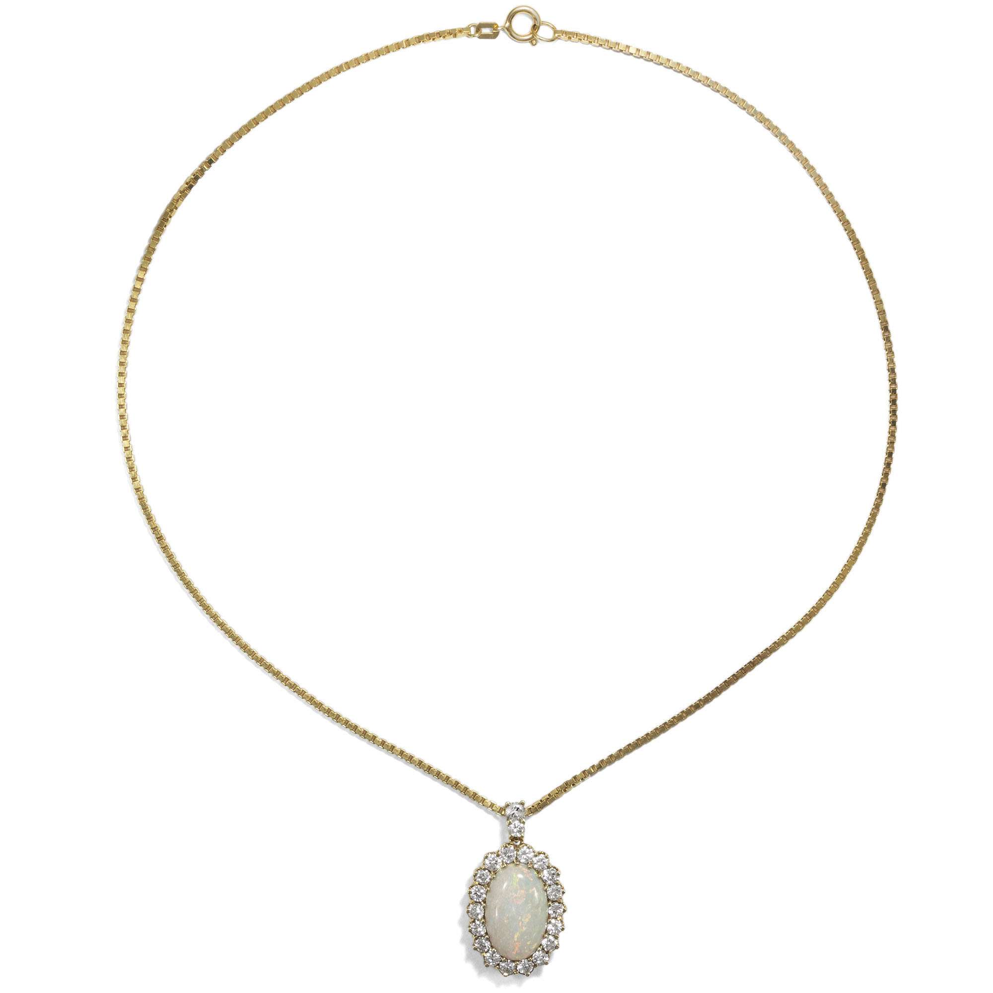 615712-hofer-antikschmuck-Wundervoller-vintage-Anhaenger-mit-Opal-und-Diamanten-in-Gold-um-1990-Rainbow-und-Starlight_5