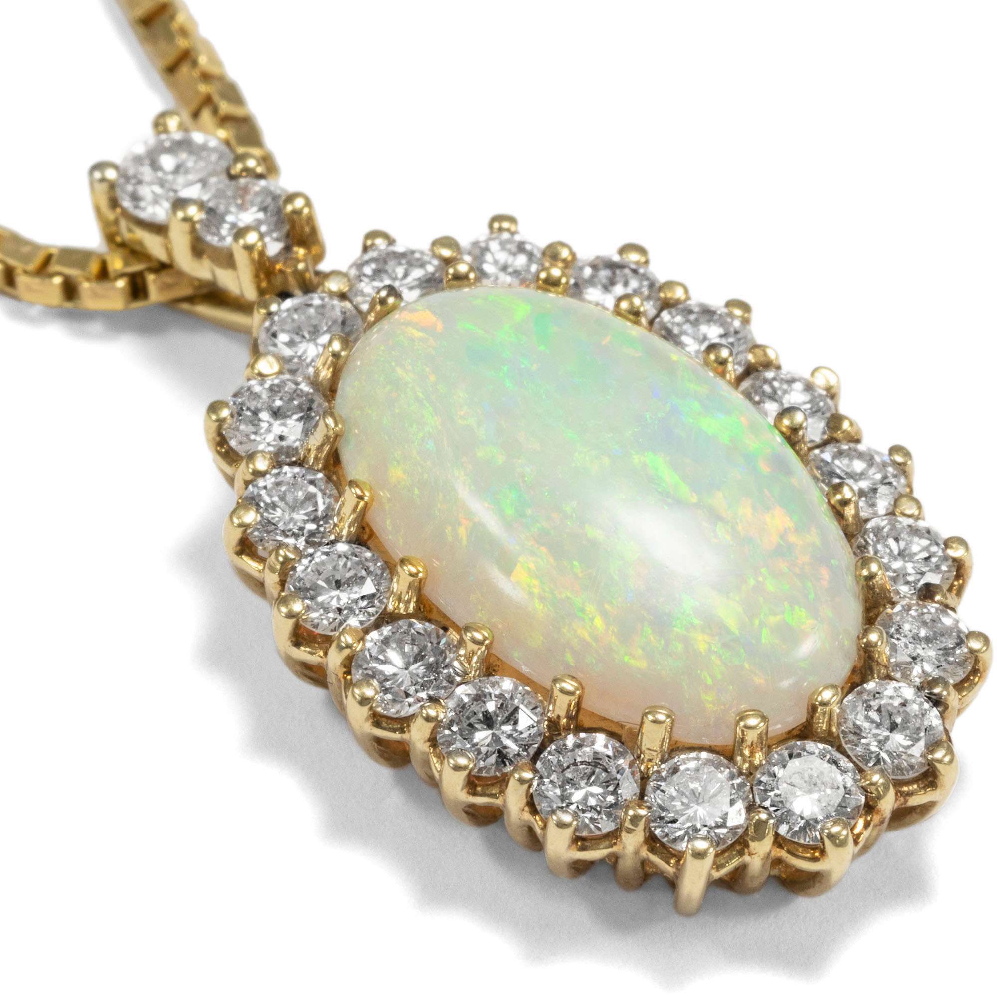 615712-hofer-antikschmuck-Wundervoller-vintage-Anhaenger-mit-Opal-und-Diamanten-in-Gold-um-1990-Rainbow-und-Starlight_6