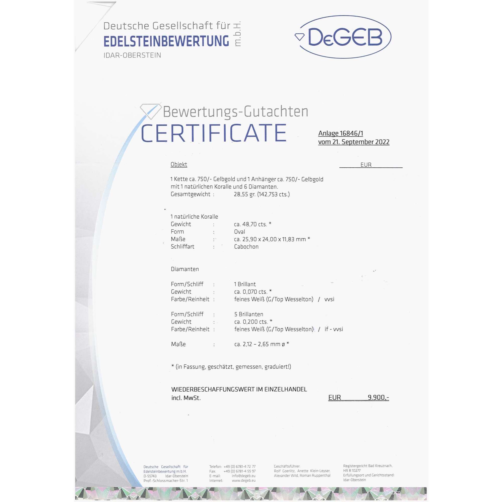 616136-hofer-antikschmuck-Mondaener-vintage-Anhaenger-mit-Edelkoralle-und-Diamanten-an-Goldkette-um-1970-sfvadfa-Grosse-Geste_1