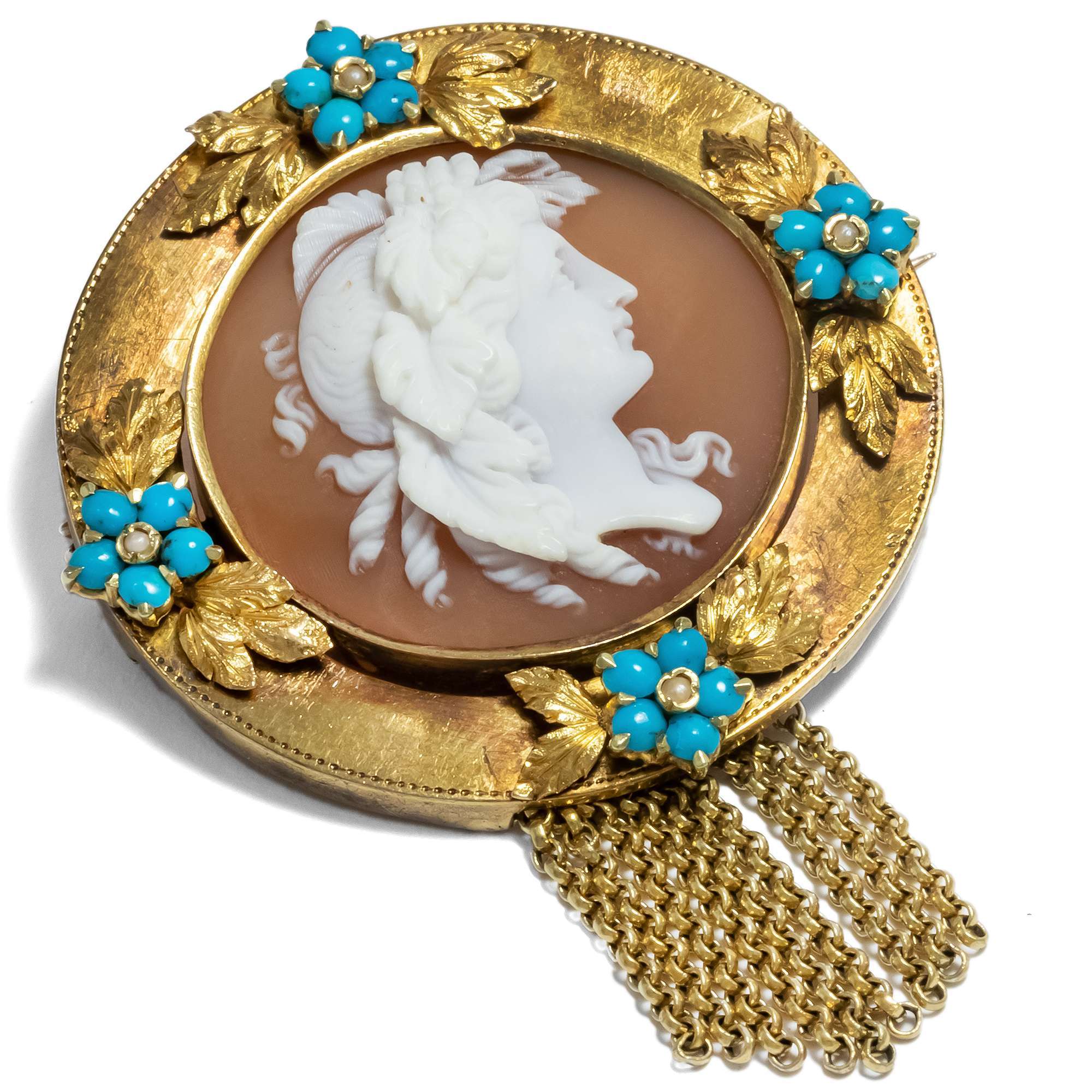 618193-hofer-antikschmuck-Antike-Demi-Parure-mit-Muschelgemmen-in-Gold-oesterreich-Ungarn-um-1870-Weinlaub-und-Vergissmeinnicht_3