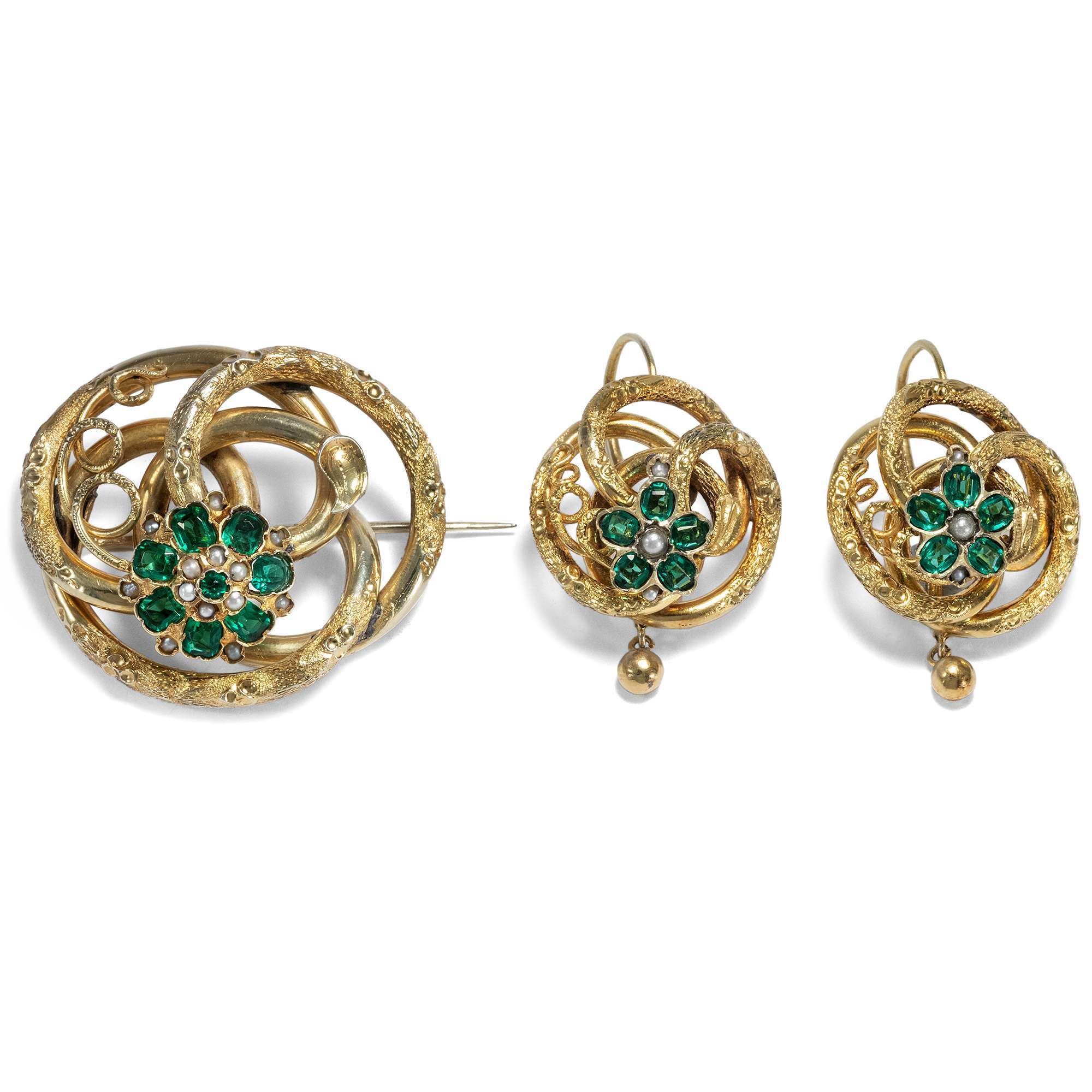 618268-hofer-antikschmuck-Seltene-Demi-Parure-des-Biedermeier-Deutschland-um-1850-Back-to-Nature_2