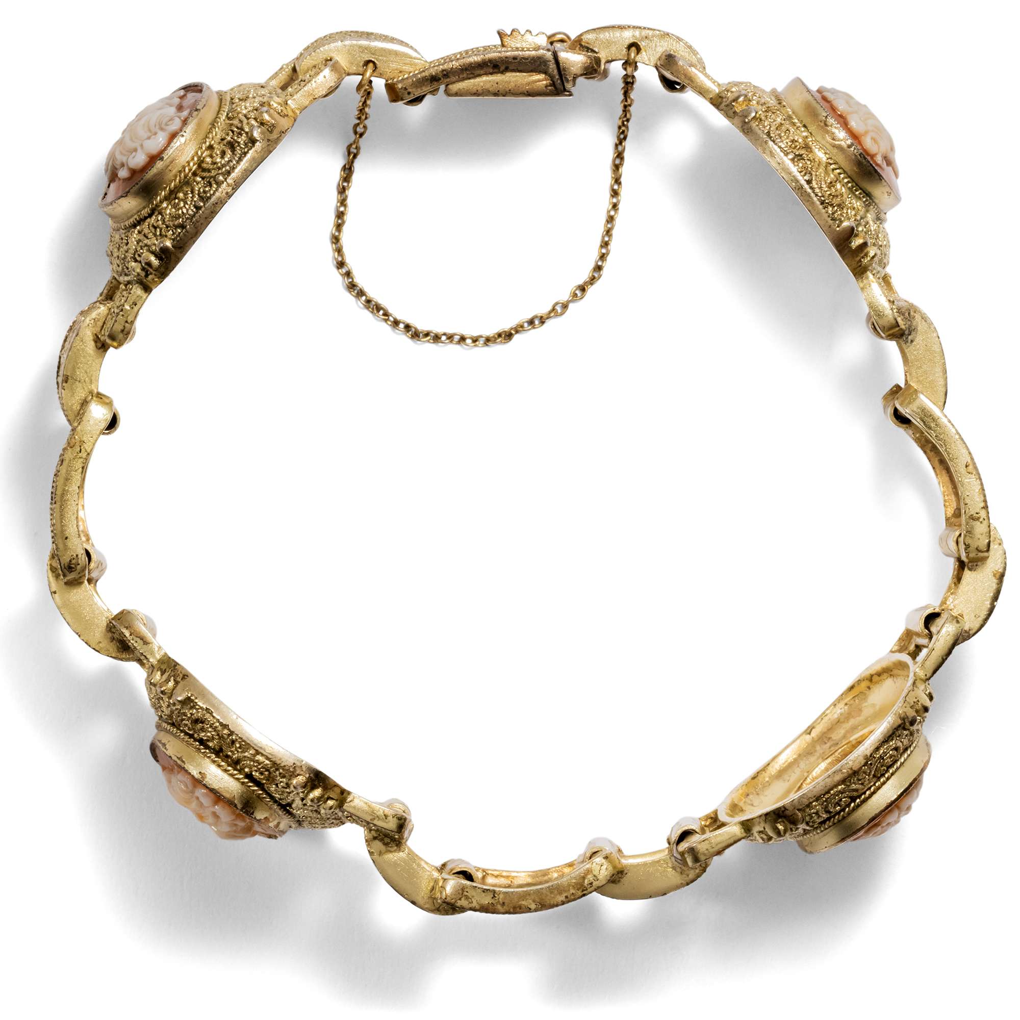 618302-hofer-antikschmuck-Feines-Fahrner-Armband-mit-Gemmen-in-vergoldetem-Silber-um-1955-Damenwahl_1