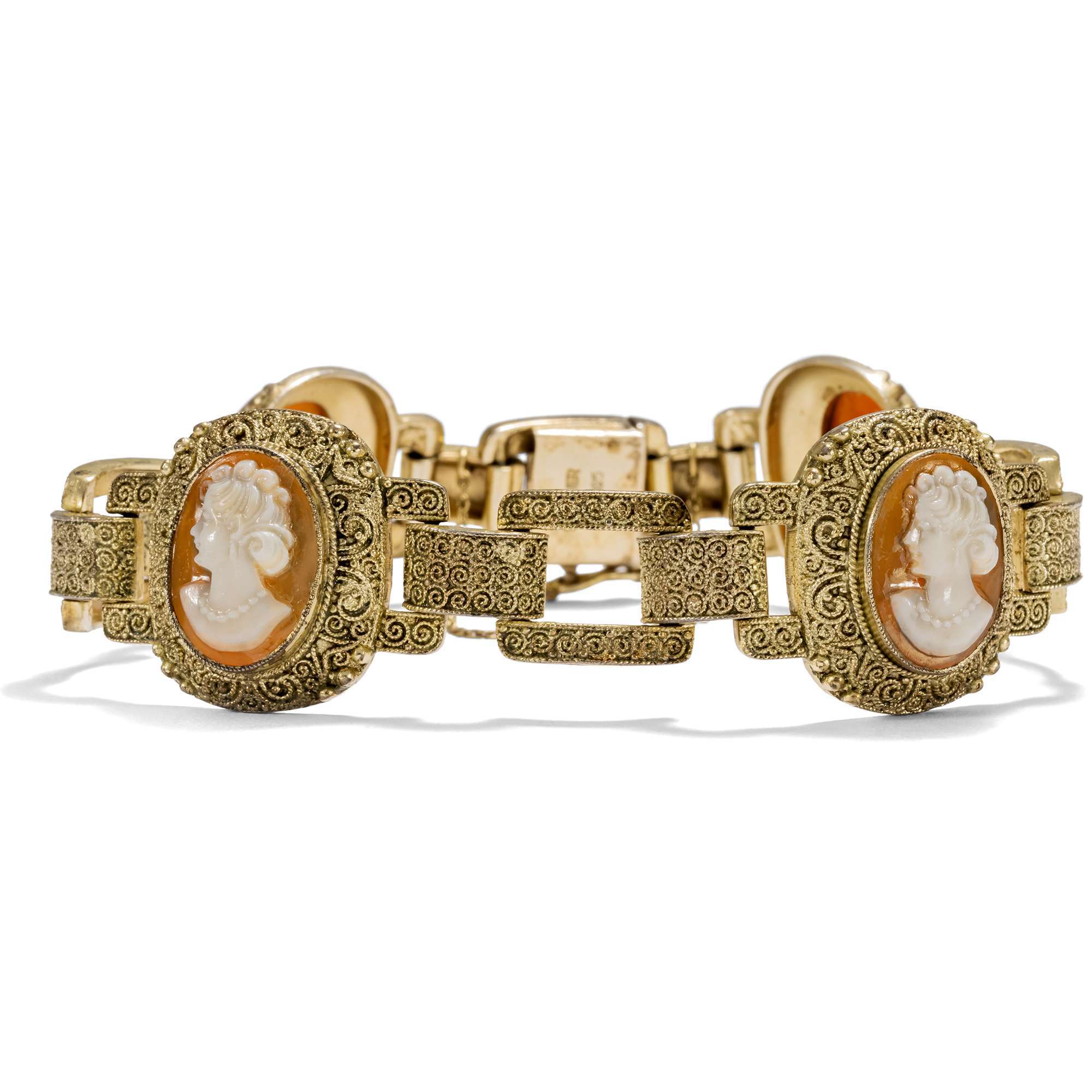 618302-hofer-antikschmuck-Feines-Fahrner-Armband-mit-Gemmen-in-vergoldetem-Silber-um-1955-Damenwahl_3