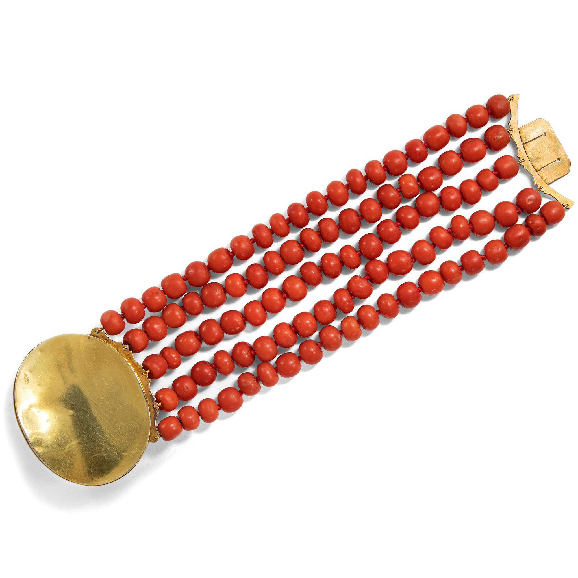 620193-hofer-antikschmuck-Eindrucksvolles-Korallen-Armband-mit-italienischer-Kamee-und-Diamanten-in-Gold-Italien-um-1860-Geheimnisvolle-Koralle_5