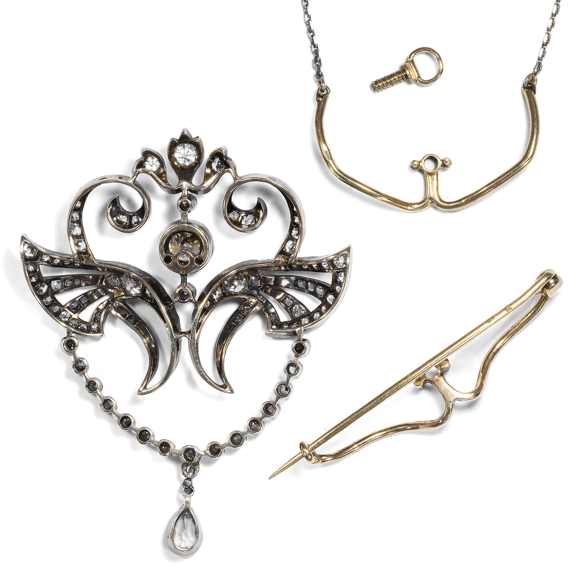 621817-hofer-antikschmuck-Prachtvolle-Anhaenger-Brosche-des-Jugendstil-mit-3-76-ct-Diamanten-Rudolf-Niklasch-Wien-um-1905-Auf-diamantenen-Schwingen_8