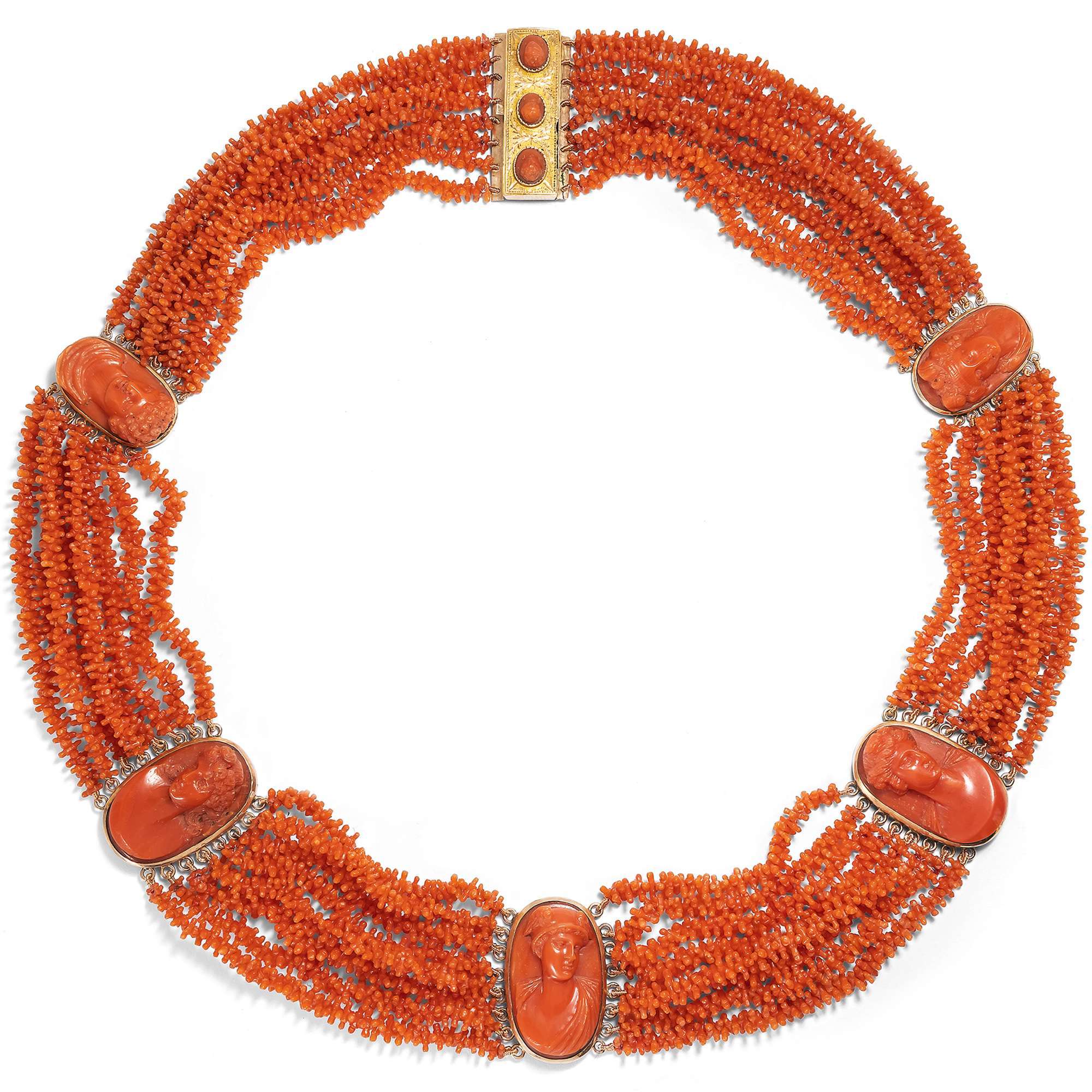 621941-hofer-antikschmuck-Antike-Korallen-Parure-aus-Collier-Armbaendern-und-Ohrringen-um-1825-und-spaeter-a-l-antique_1