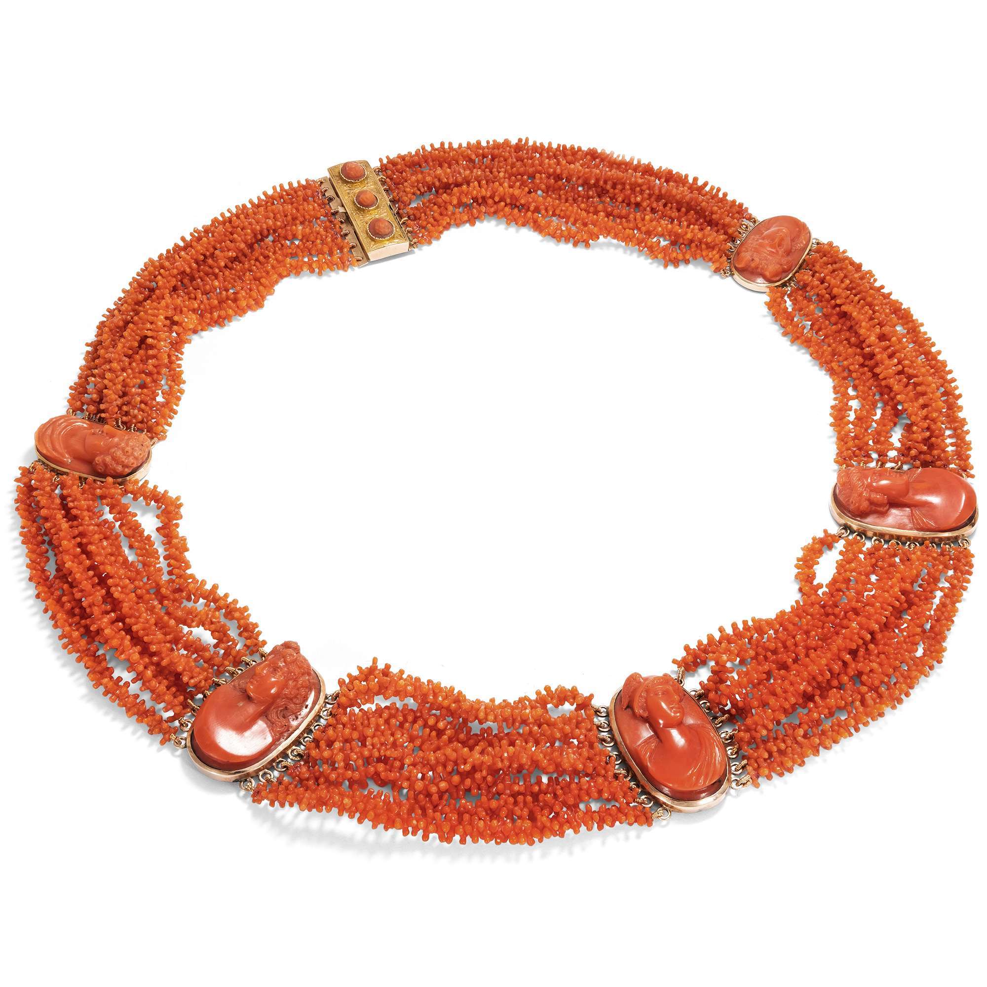 621941-hofer-antikschmuck-Antike-Korallen-Parure-aus-Collier-Armbaendern-und-Ohrringen-um-1825-und-spaeter-a-l-antique_2