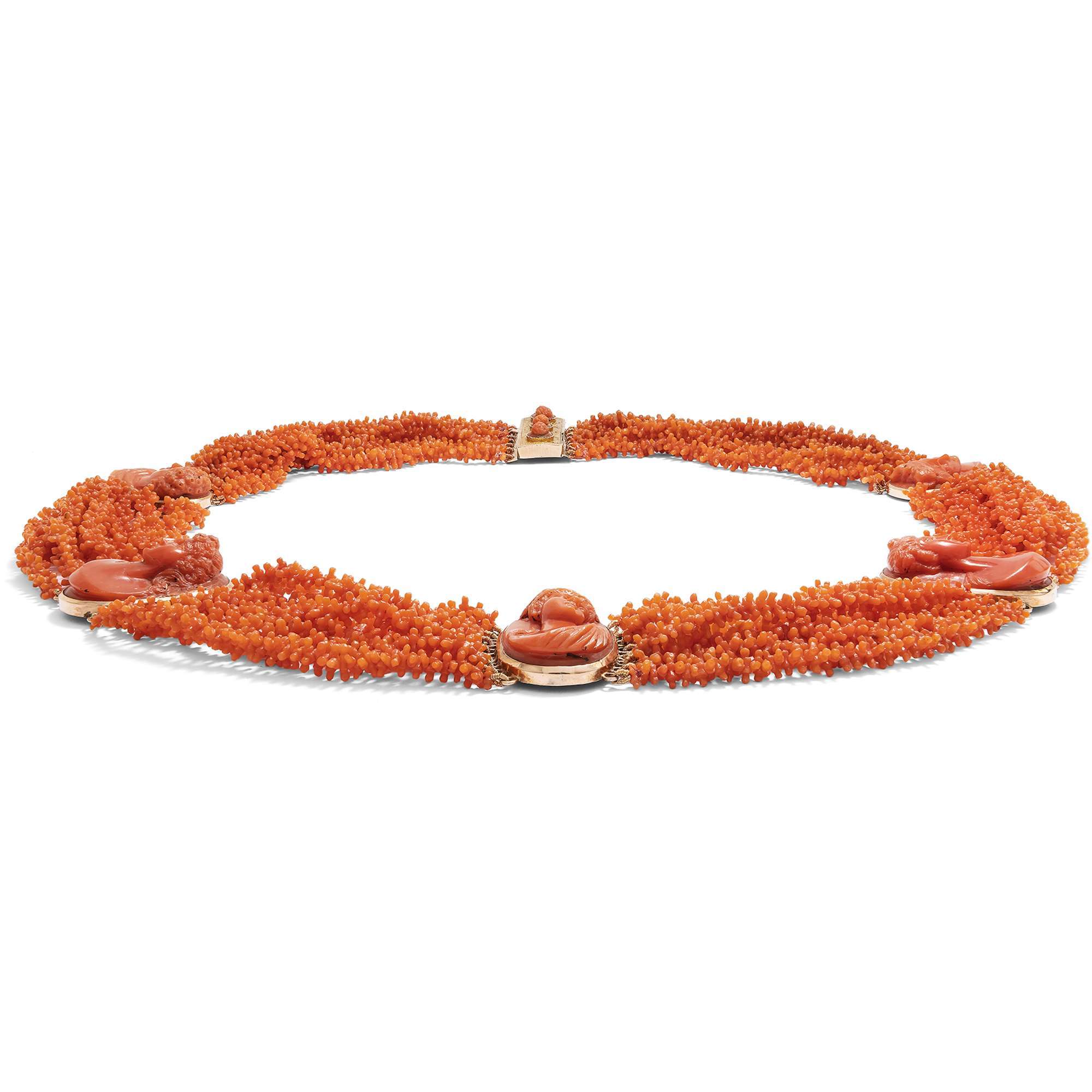 621941-hofer-antikschmuck-Antike-Korallen-Parure-aus-Collier-Armbaendern-und-Ohrringen-um-1825-und-spaeter-a-l-antique_3