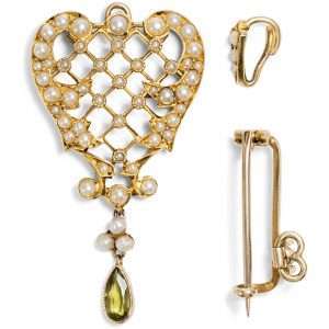 622703-hofer-antikschmuck-Antike-Anhaenger-Brosche-mit-Peridoten-und-Perlen-in-Gold-Grossbritannien-um-1900-Doppelt-haelt-besser_2