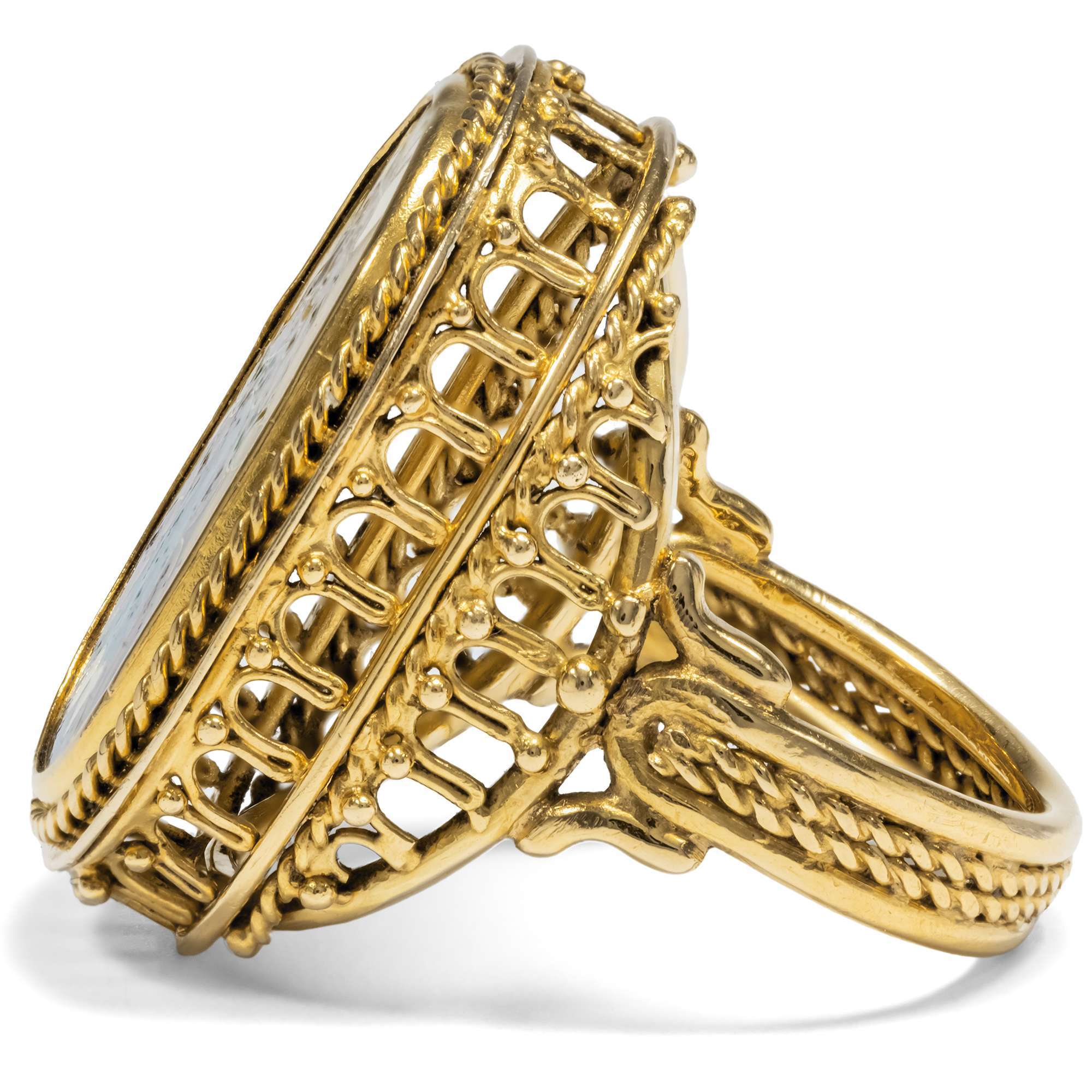 623247-hofer-antikschmuck-Grosser-Goldring-mit-Emailmalerei-der-Gottesmutter-um-1965-Ave-Maria-_3