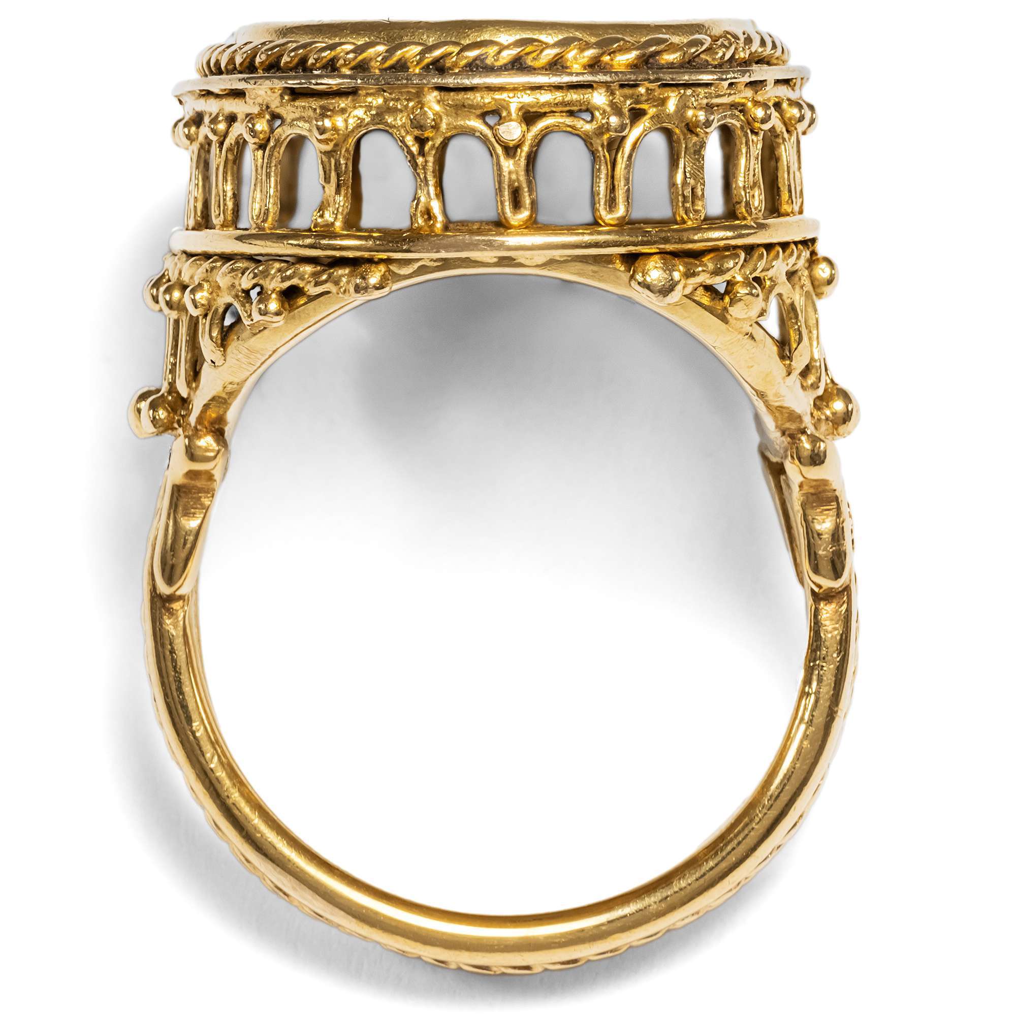 623247-hofer-antikschmuck-Grosser-Goldring-mit-Emailmalerei-der-Gottesmutter-um-1965-Ave-Maria-_5