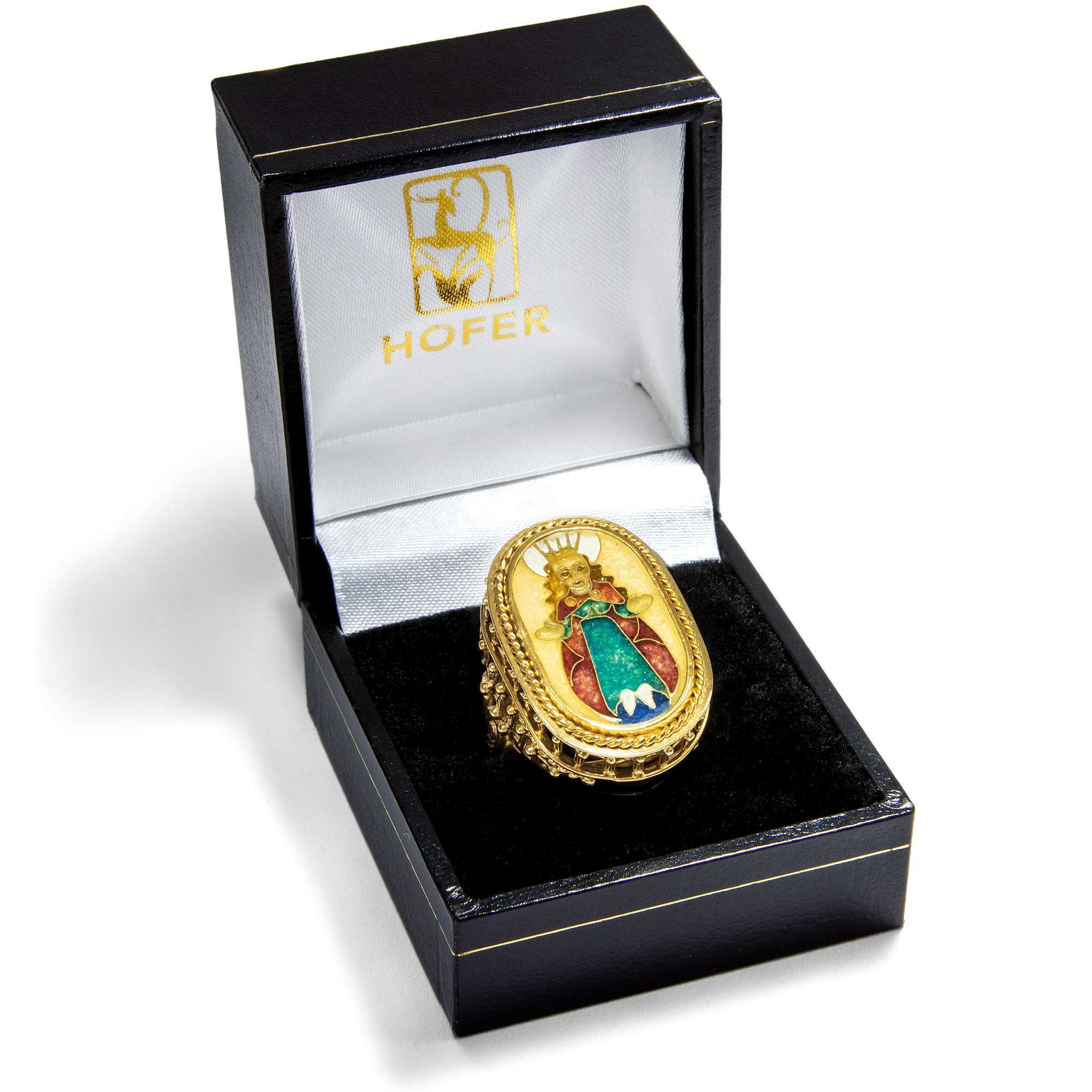 623247-hofer-antikschmuck-Grosser-Goldring-mit-Emailmalerei-der-Gottesmutter-um-1965-Ave-Maria-_6