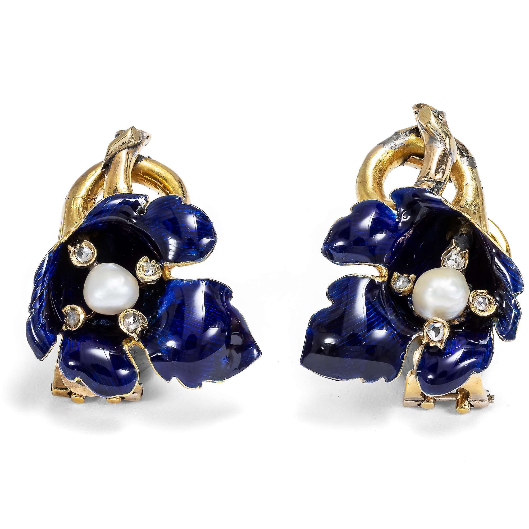 623901-hofer-antikschmuck-Antike-Parure-aus-Armband-Brosche-Ohrclips-und-Ring-mit-Naturperlen-und-Diamanten-um-1850-Blaue-Blumen_7