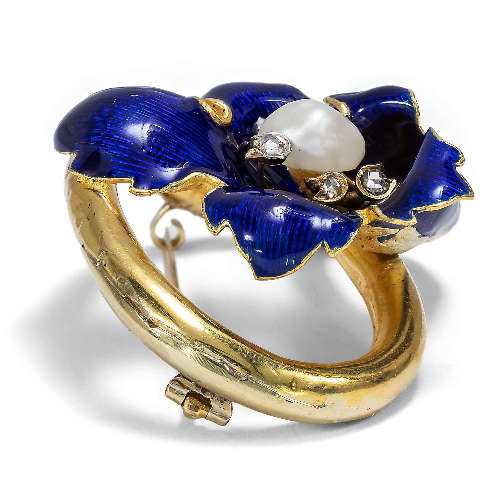 623901-hofer-antikschmuck-Antike-Parure-aus-Armband-Brosche-Ohrclips-und-Ring-mit-Naturperlen-und-Diamanten-um-1850-Blaue-Blumen_9