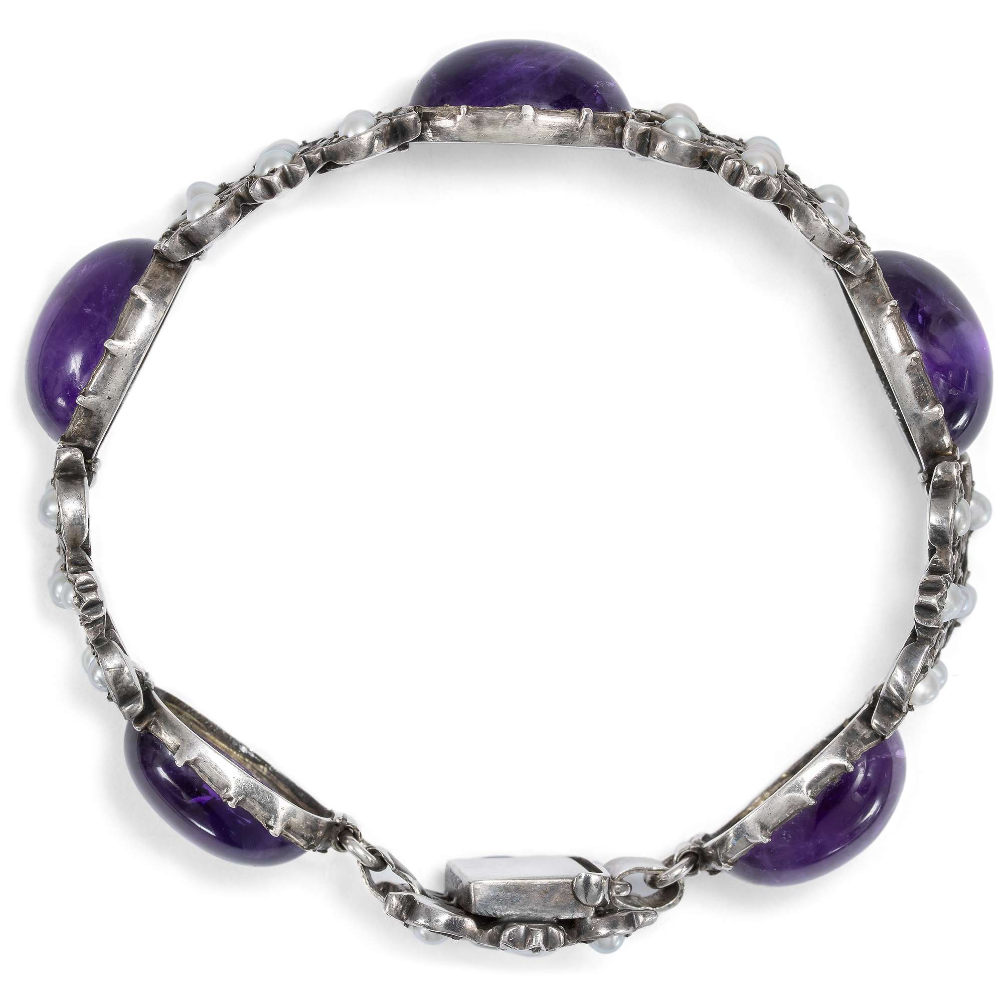 624041-hofer-antikschmuck-Vintage-Set-aus-Collier-und-Armband-mit-Amethysten-und-Perlen-in-Silber-um-1960-Purple-Rain_10