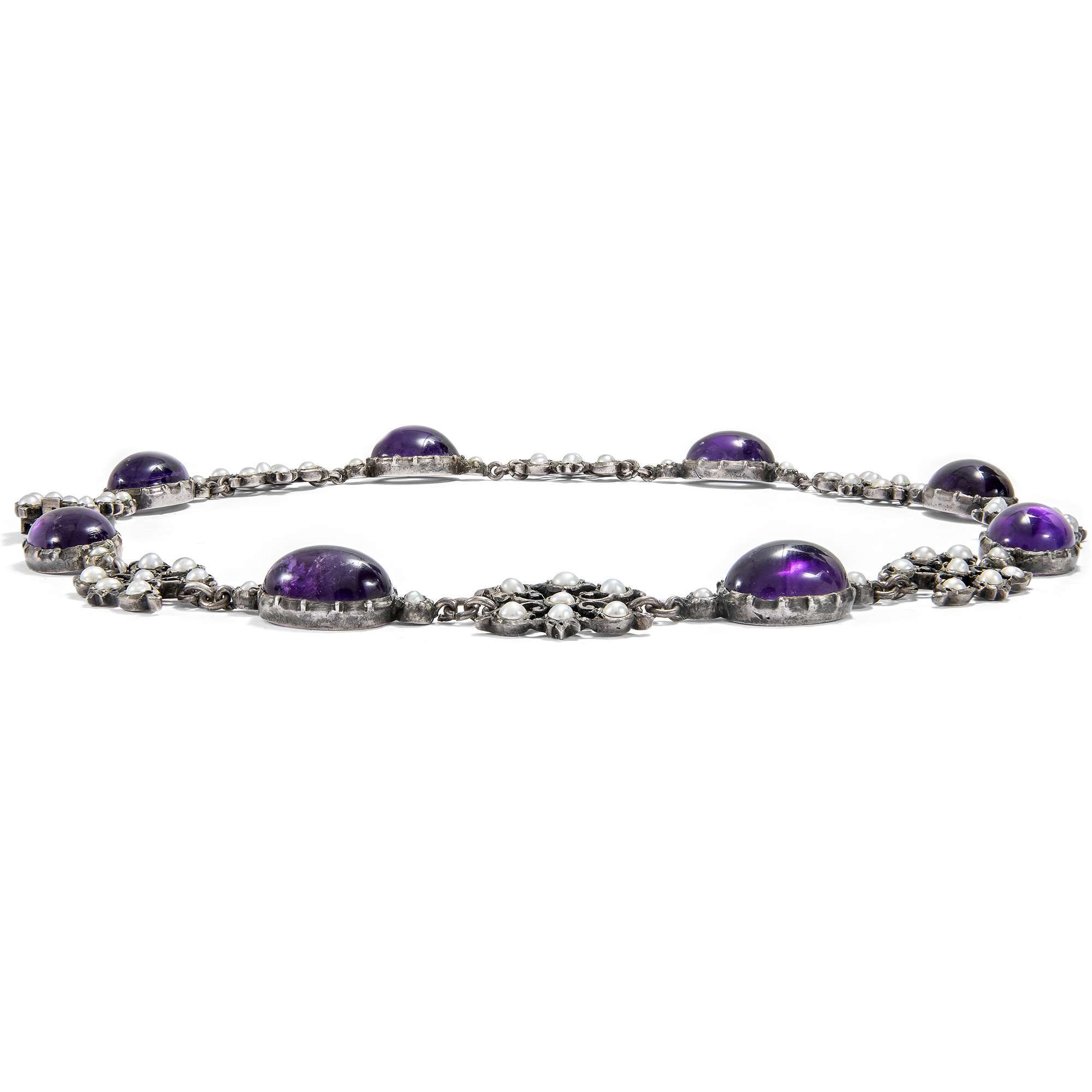 624041-hofer-antikschmuck-Vintage-Set-aus-Collier-und-Armband-mit-Amethysten-und-Perlen-in-Silber-um-1960-Purple-Rain_3