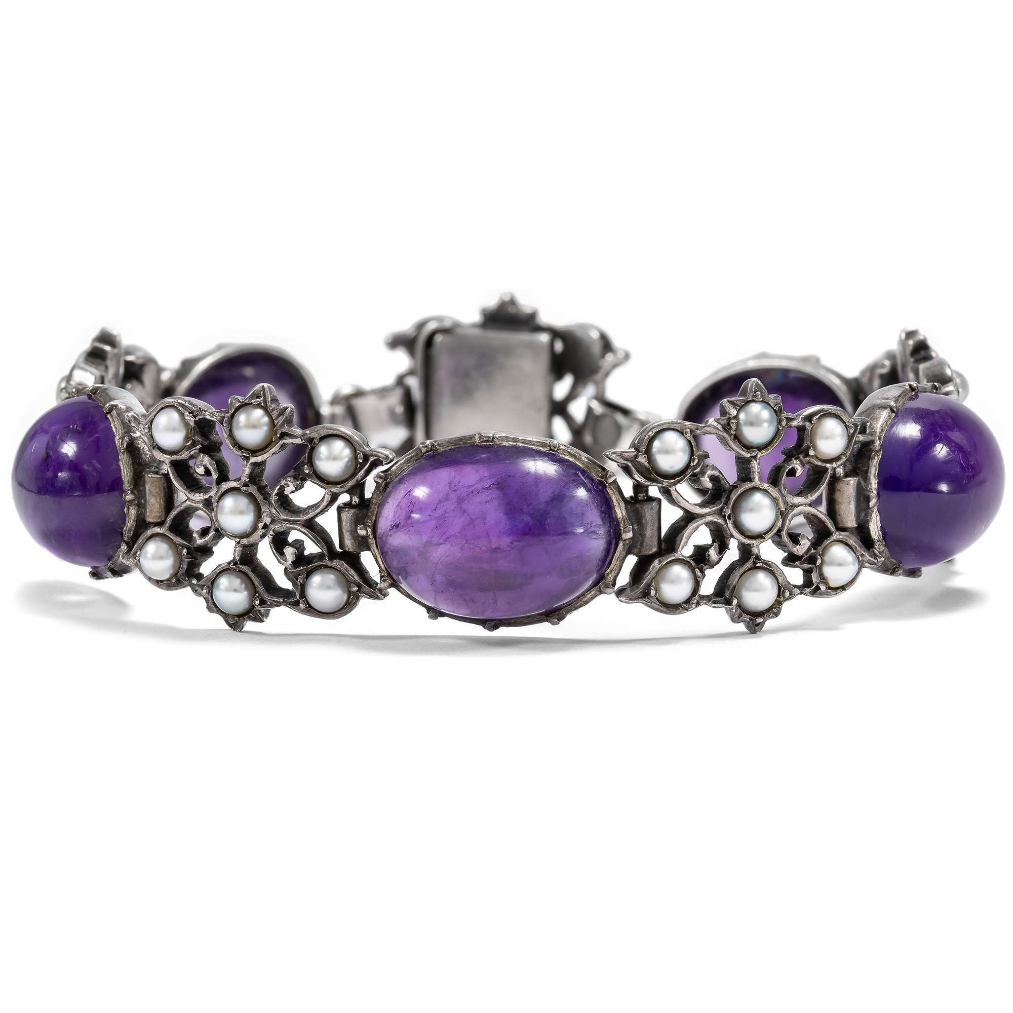 624041-hofer-antikschmuck-Vintage-Set-aus-Collier-und-Armband-mit-Amethysten-und-Perlen-in-Silber-um-1960-Purple-Rain_6