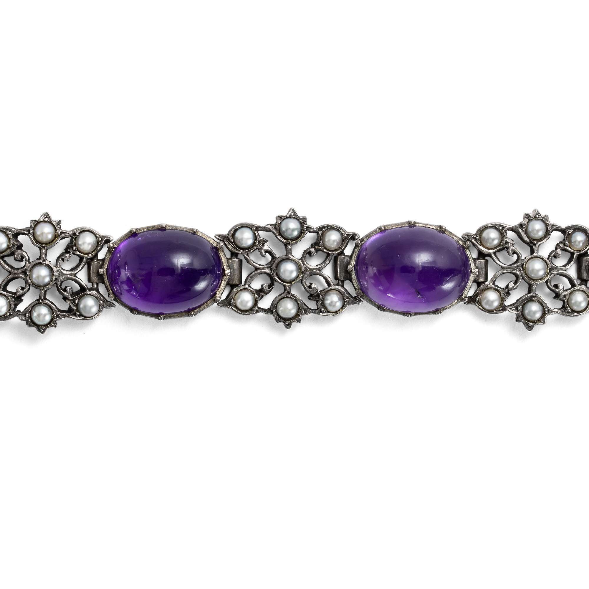 624041-hofer-antikschmuck-Vintage-Set-aus-Collier-und-Armband-mit-Amethysten-und-Perlen-in-Silber-um-1960-Purple-Rain_9