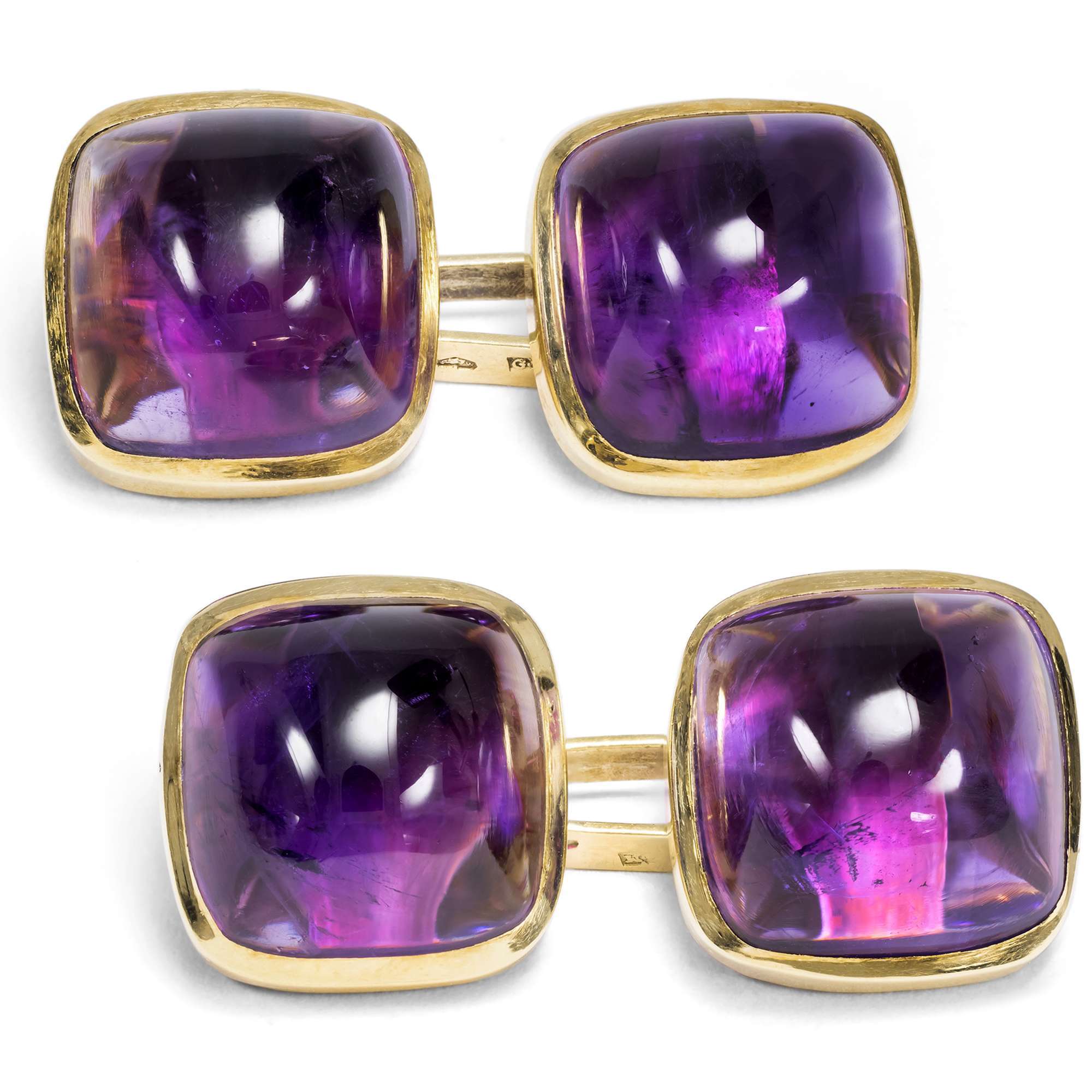 624243-hofer-antikschmuck-Huebsches-Paar-Manschettenknoepfe-aus-Gold-mit-Amethysten-Wien-um-1930-Amethyste-aus-Wien_3
