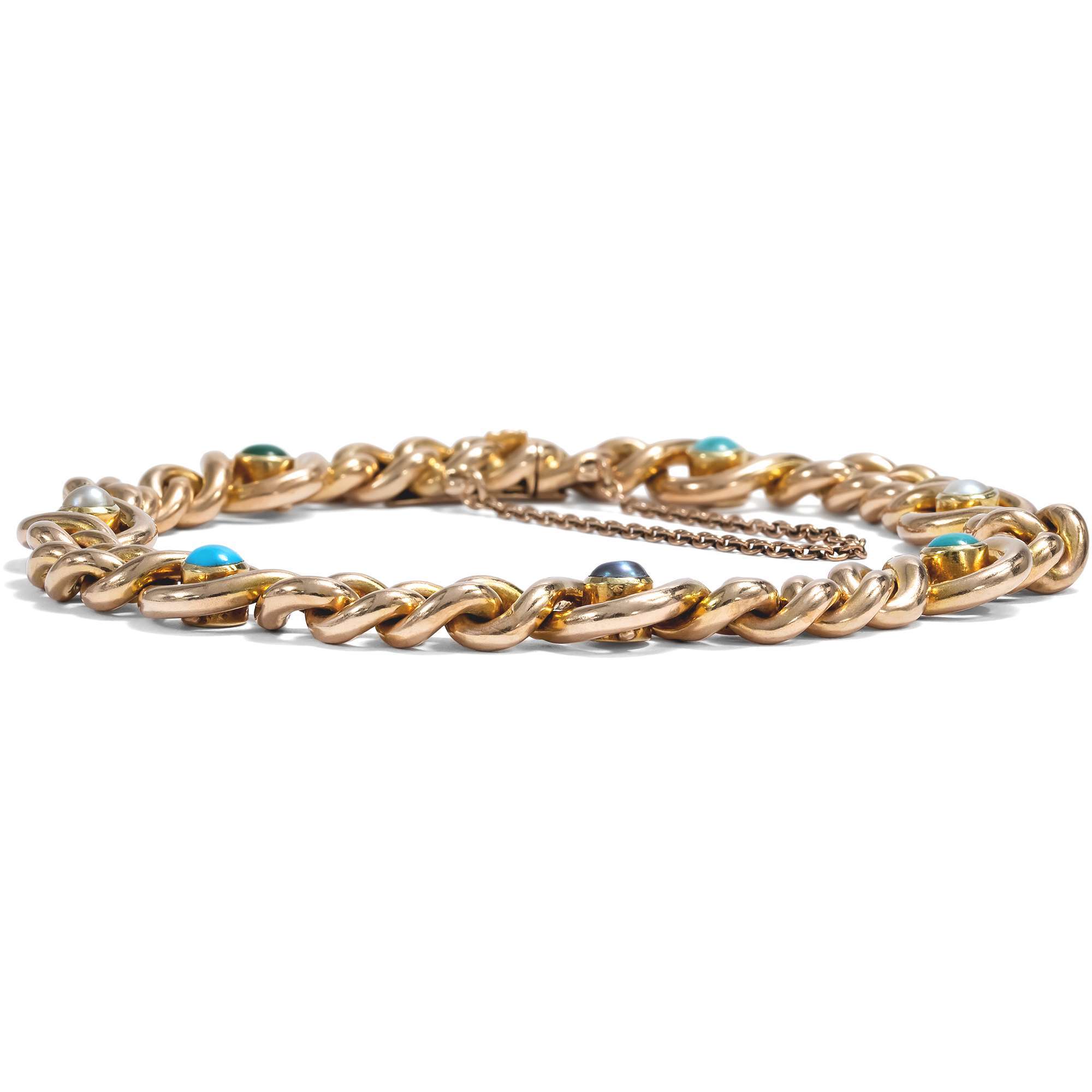624596-hofer-antikschmuck-Antikes-Armband-mit-persischen-Tuerkisen-und-Perlen-in-Gold-England-um-1900-Himmelblaue-Erinnerung_1