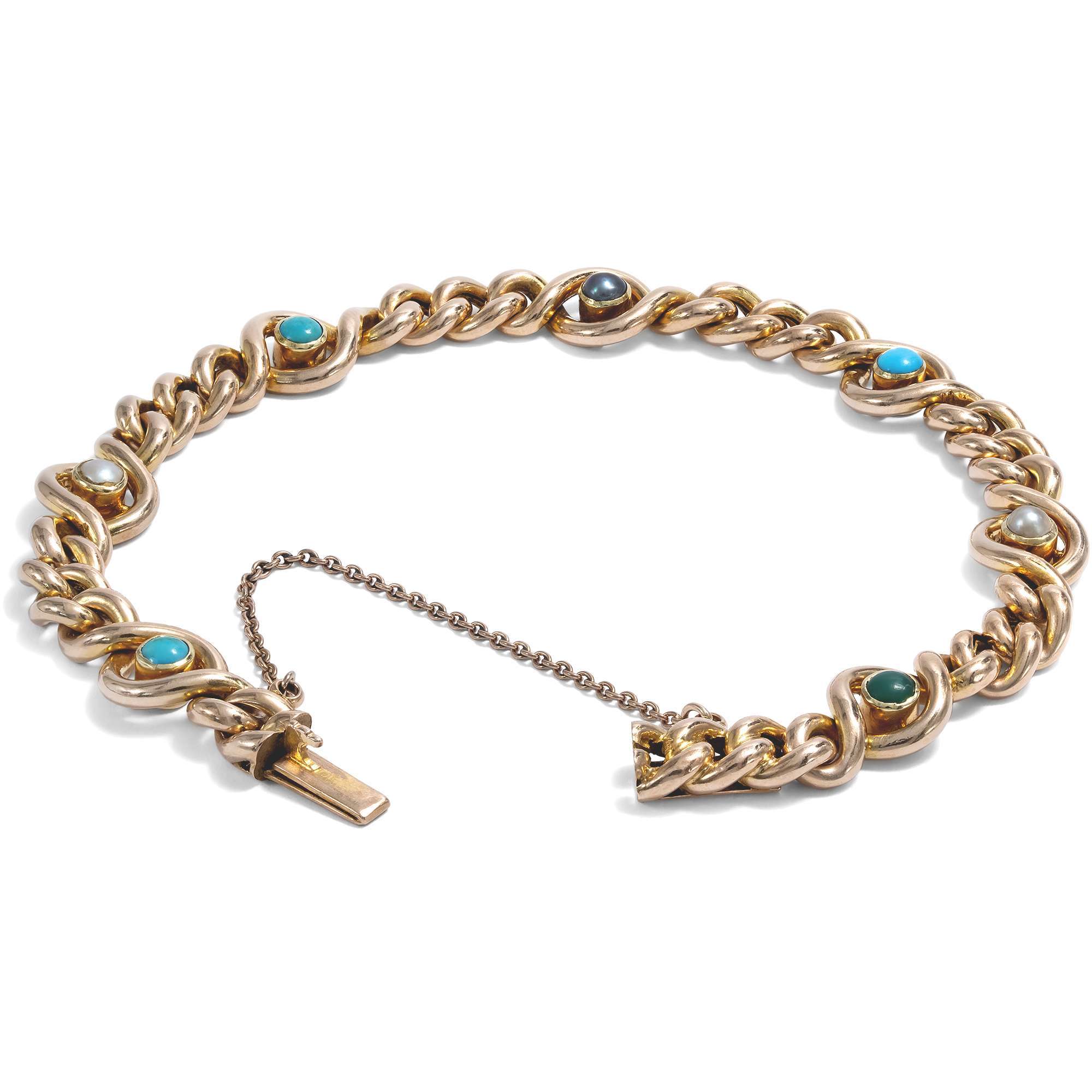 624596-hofer-antikschmuck-Antikes-Armband-mit-persischen-Tuerkisen-und-Perlen-in-Gold-England-um-1900-Himmelblaue-Erinnerung_3