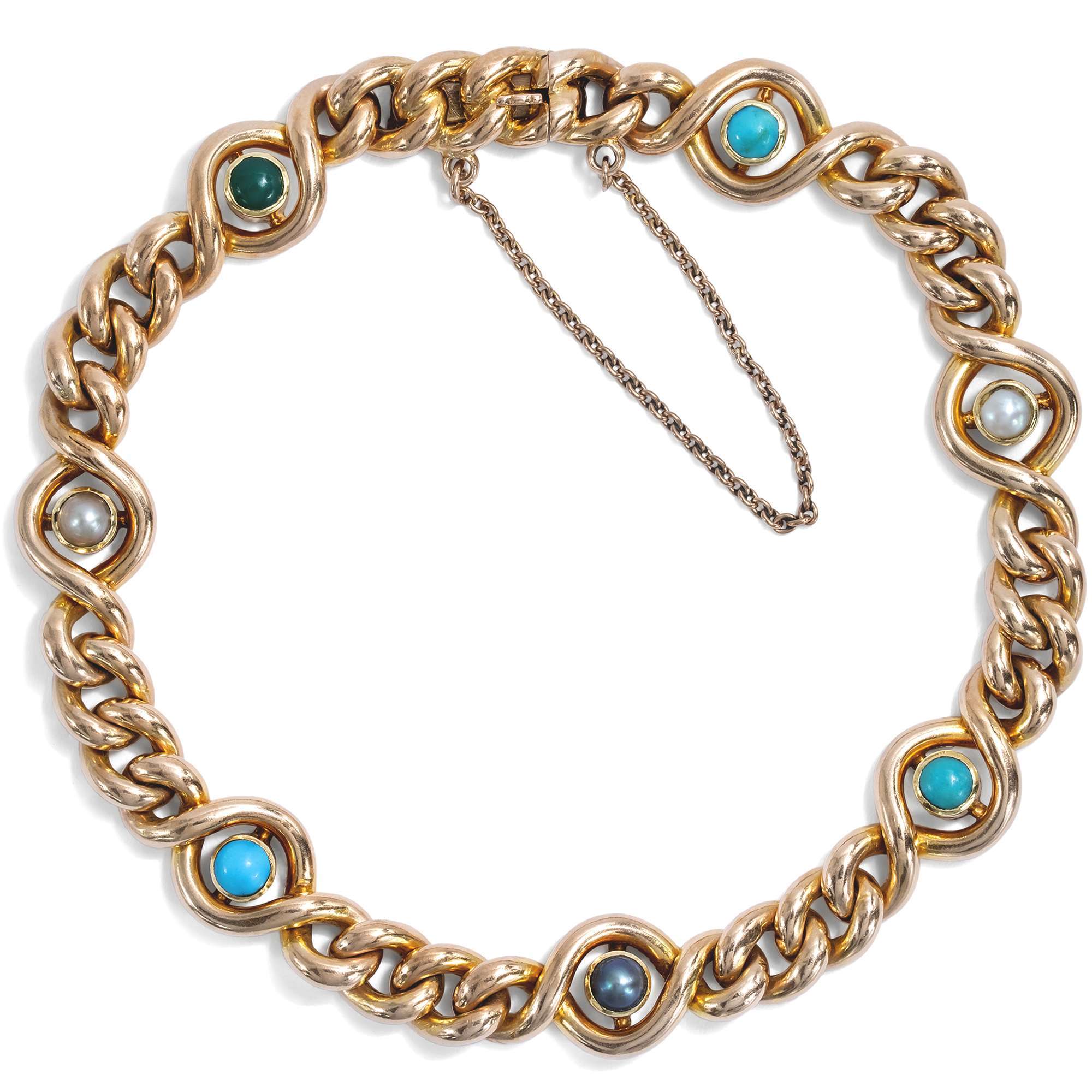 624596-hofer-antikschmuck-Antikes-Armband-mit-persischen-Tuerkisen-und-Perlen-in-Gold-England-um-1900-Himmelblaue-Erinnerung_4