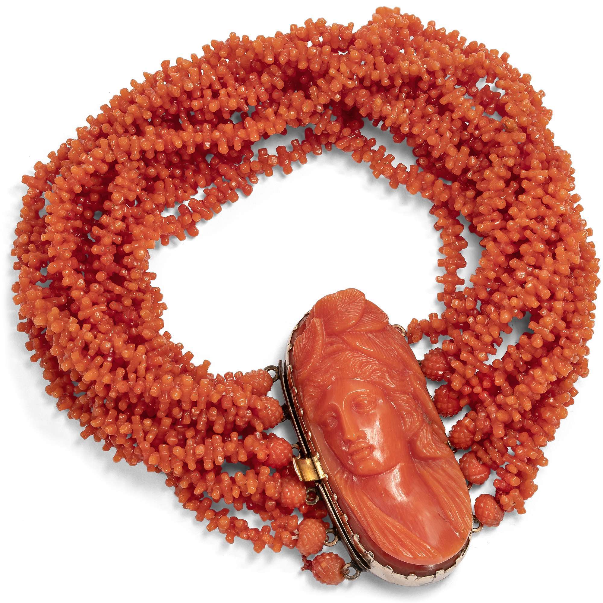 624819-hofer-antikschmuck-Antike-Demi-Parure-aus-Collier-und-Armband-aus-Mittelmeerkoralle-in-Gold-um-1825-Von-Goettern-begleitet_9