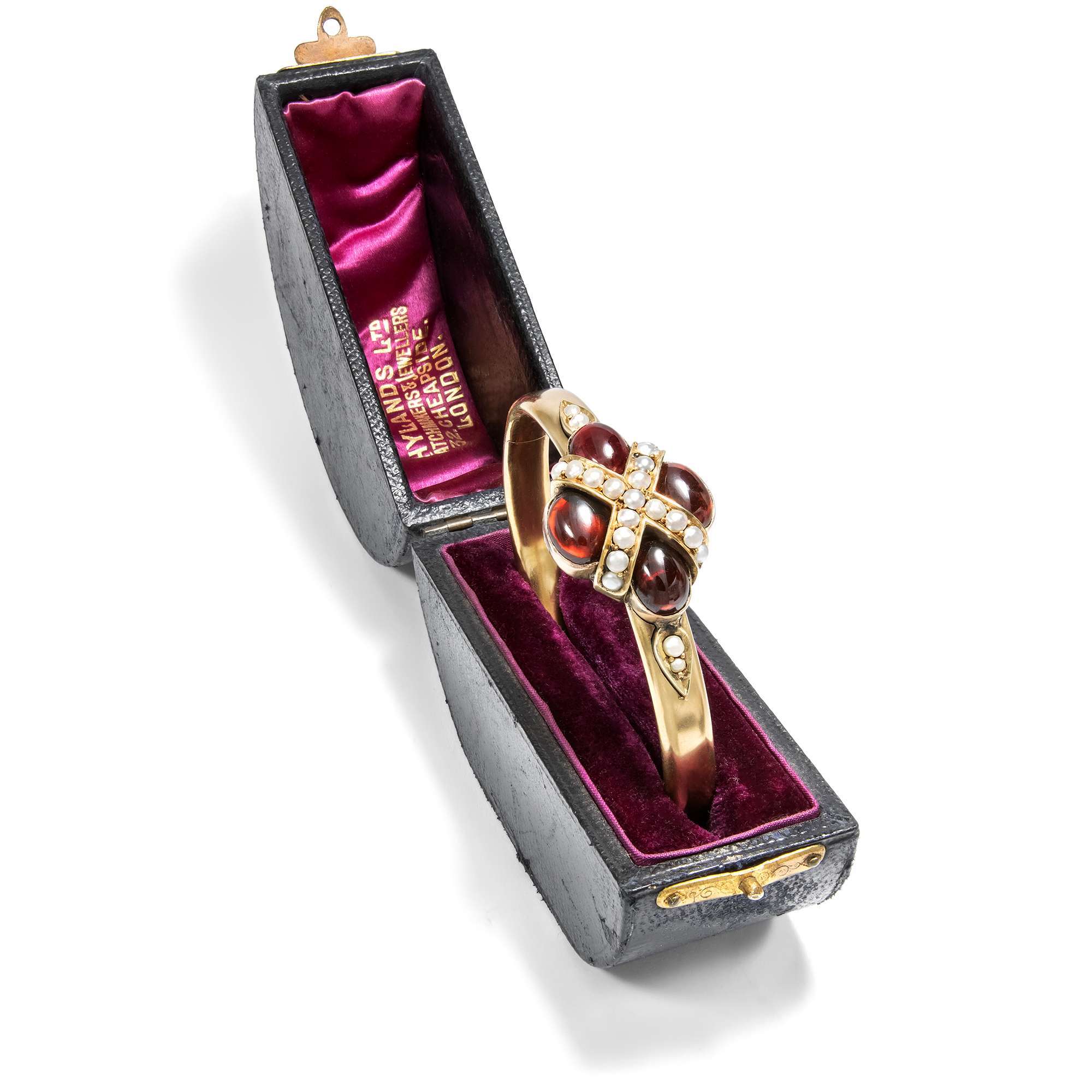 625467-hofer-antikschmuck-Herrlicher-Armreif-mit-grossen-Granaten-und-Perlen-in-Gold-um-1865-Ein-Liebesstein_5