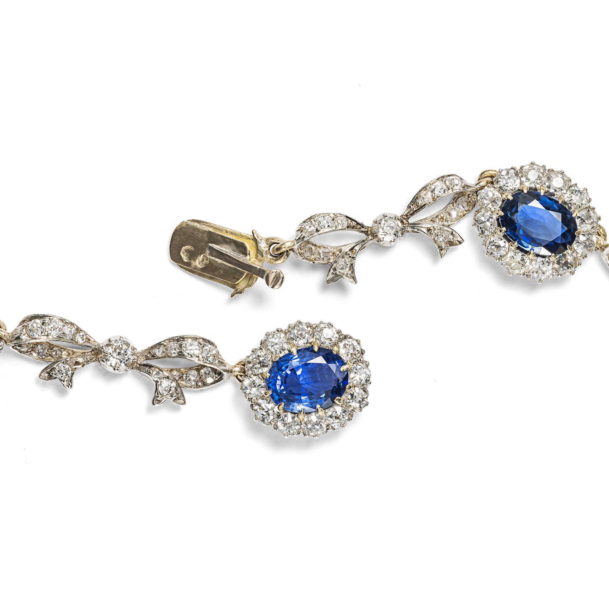 625883-hofer-antikschmuck-Prachtvolles-Saphir-und-Diamantcollier-in-Silber-auf-Gold-um-1895-Schlag-Mitternacht_3
