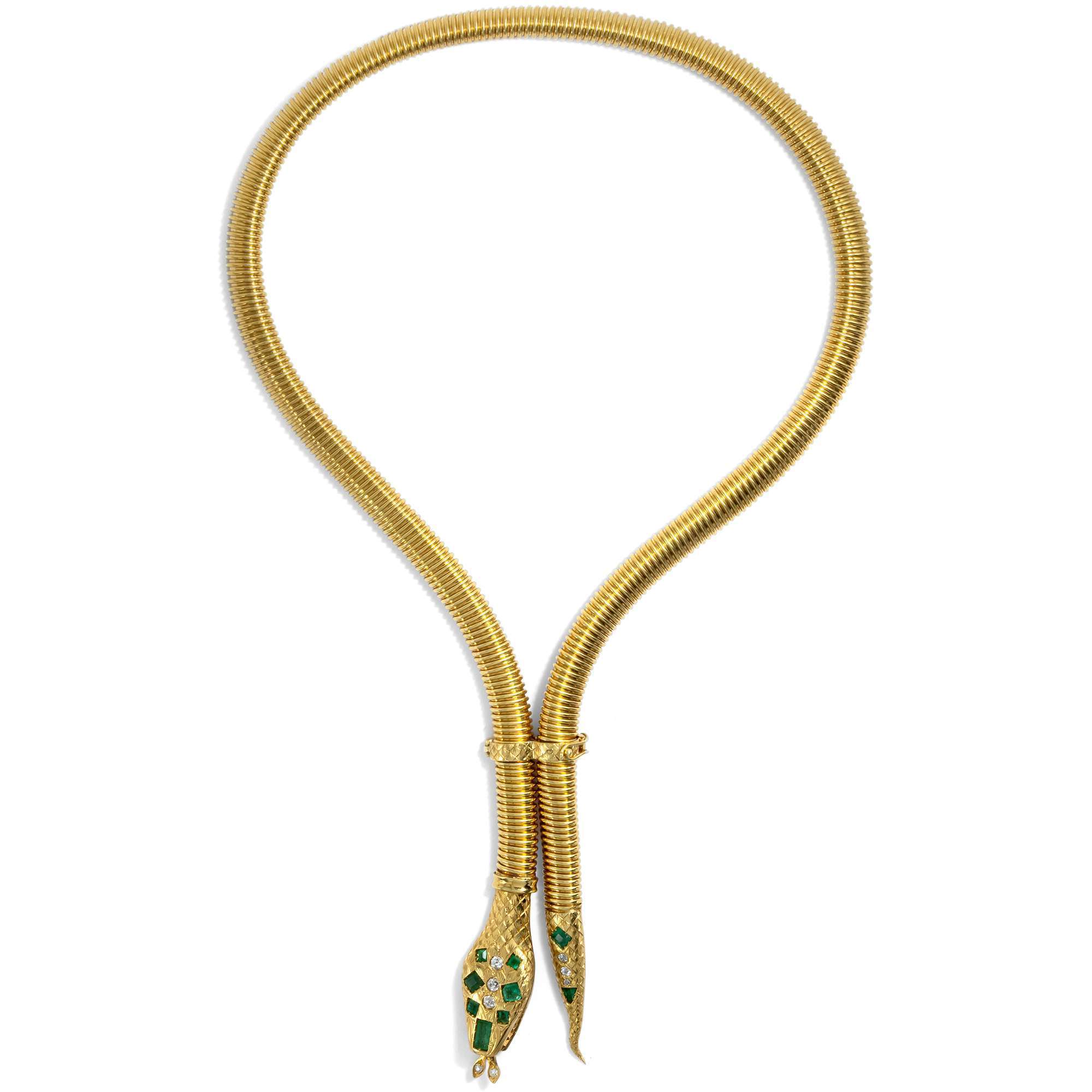 625943-hofer-antikschmuck-Prachtvolles-Art-Deco-Collier-mit-Smaragden-und-Diamanten-in-Gold-Wien-datiert-1922-Die-Schlange-des-Ingenieurs