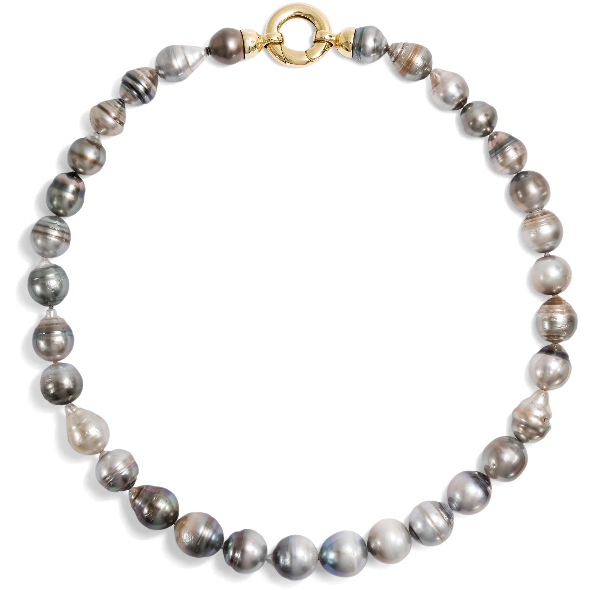 626013-hofer-antikschmuck-Klassisches-Collier-aus-barocken-Tahitiperlen-mit-Goldschliesse-um-2000-Reif-fuer-die-Insel