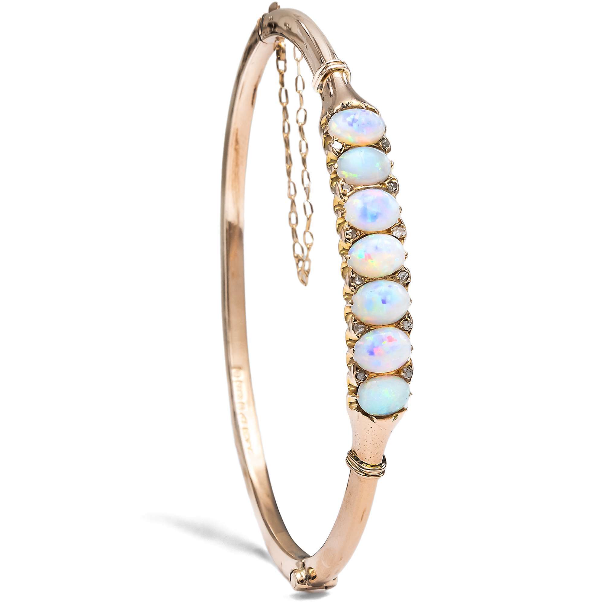626118-hofer-antikschmuck-Exquisiter-Goldarmreif-mit-Opalen-und-Diamanten-England-datiert-1904-Edwardian-Caleidoscope
