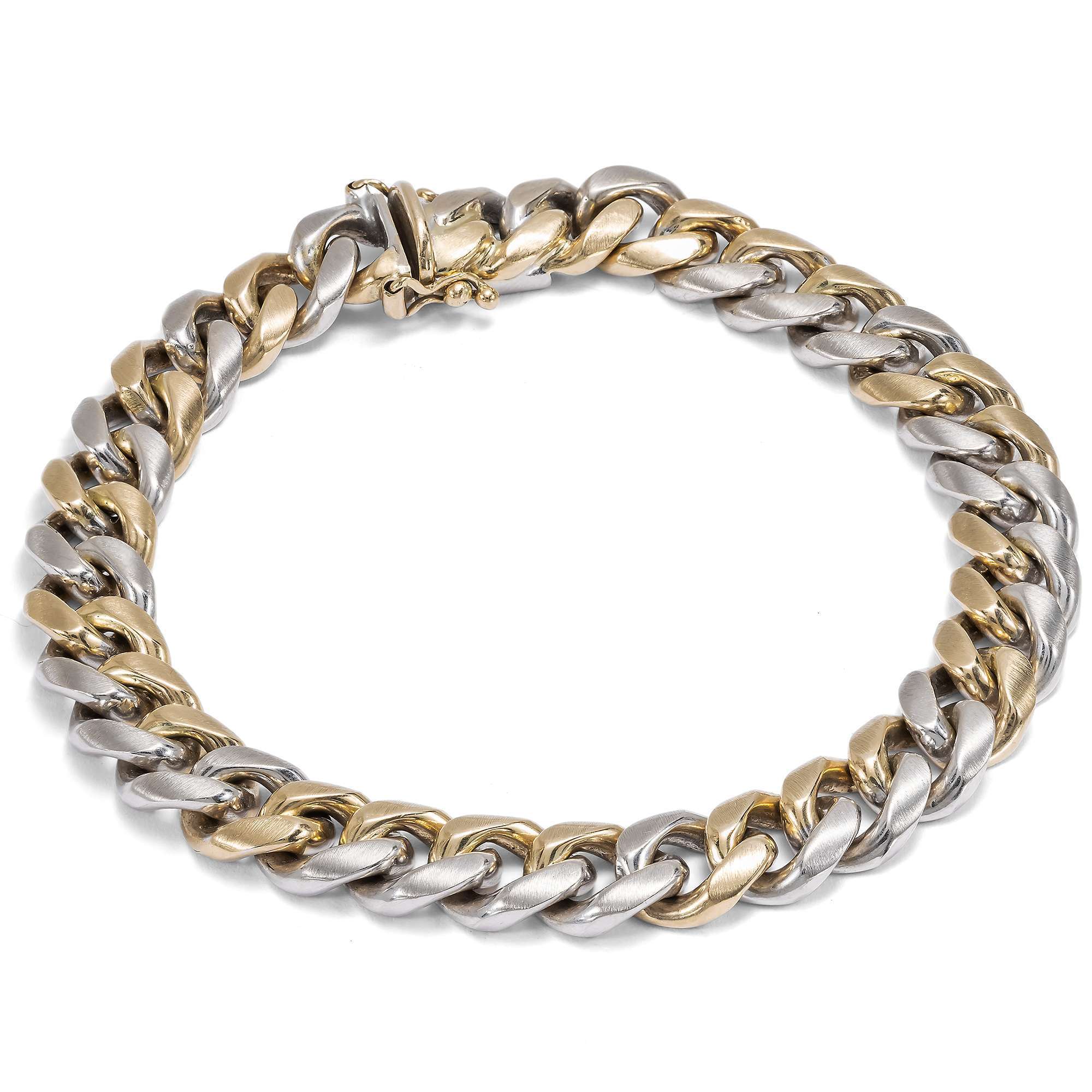 626181-hofer-antikschmuck-Edles-vintage-Armband-in-Gelbgold-und-Weissgold-Italien-um-1985-Massiv-und-zeitlos