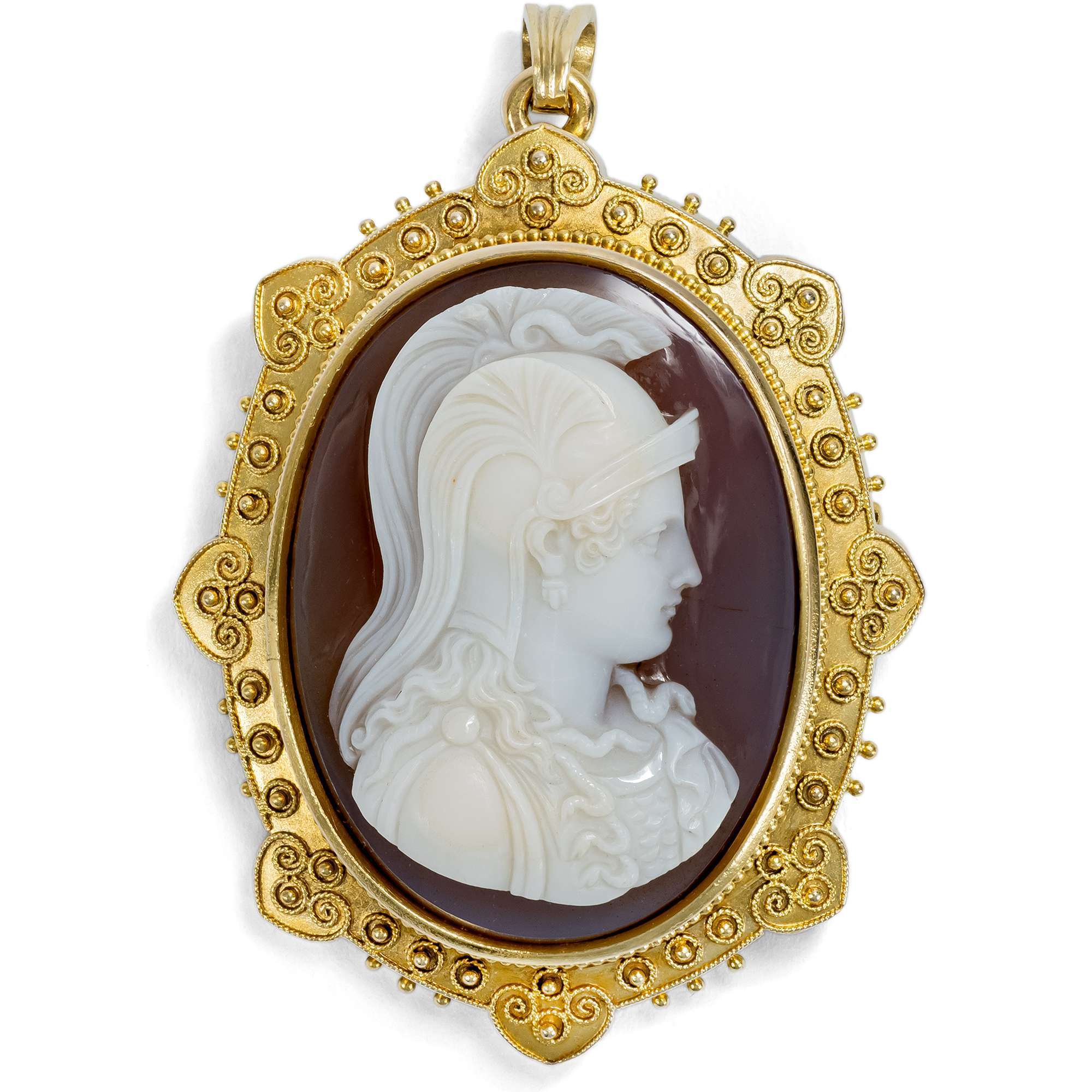 626497-hofer-antikschmuck-Antike-Anhaenger-Brosche-mit-Achatkamee-der-Minerva-in-Gold-um-1880-Fuer-weise-Momente_1