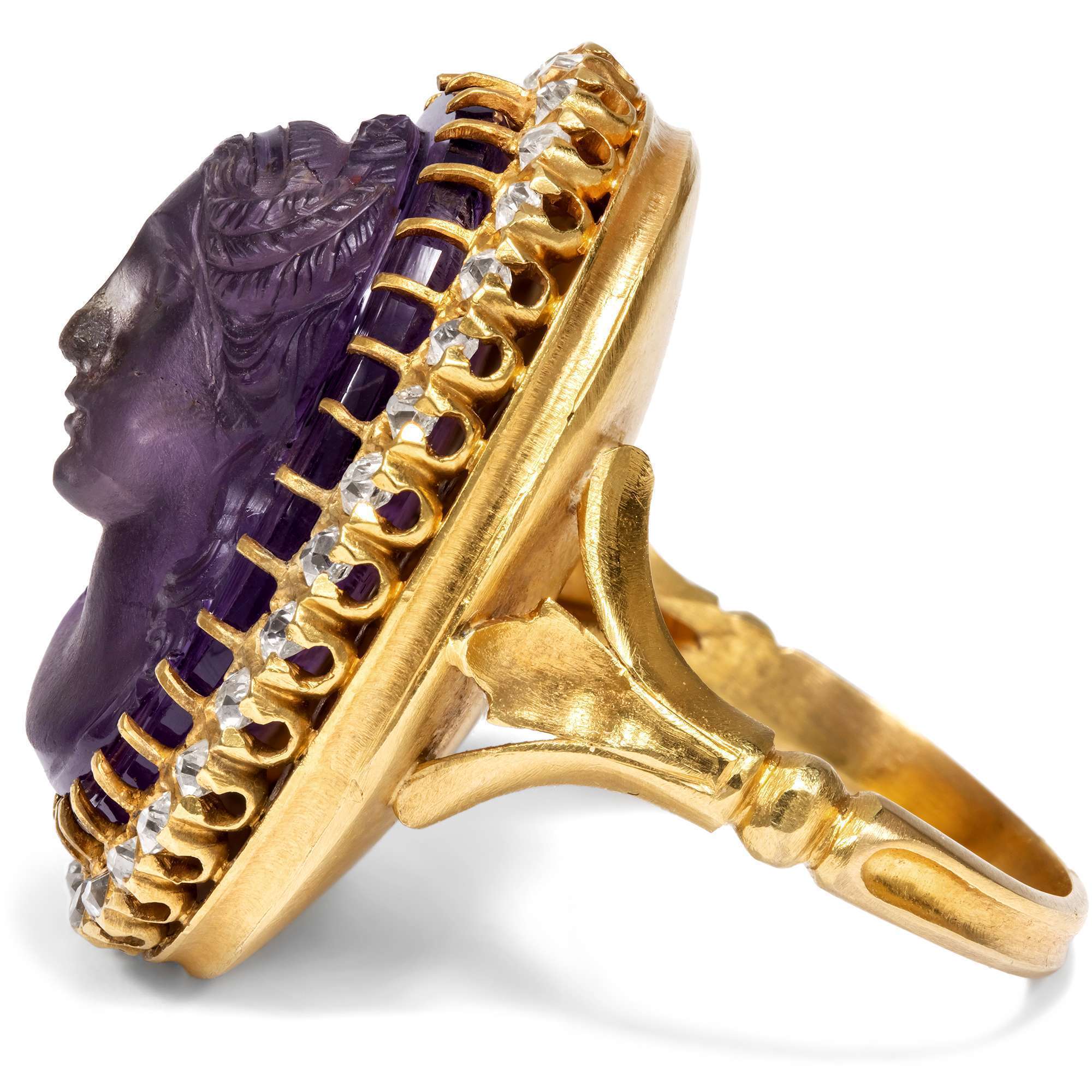 626520-hofer-antikschmuck-Hochwertiger-antiker-Ring-mit-Amethystgemme-und-Diamanten-in-Gold-um-1870-Antike-Schoenheit_6