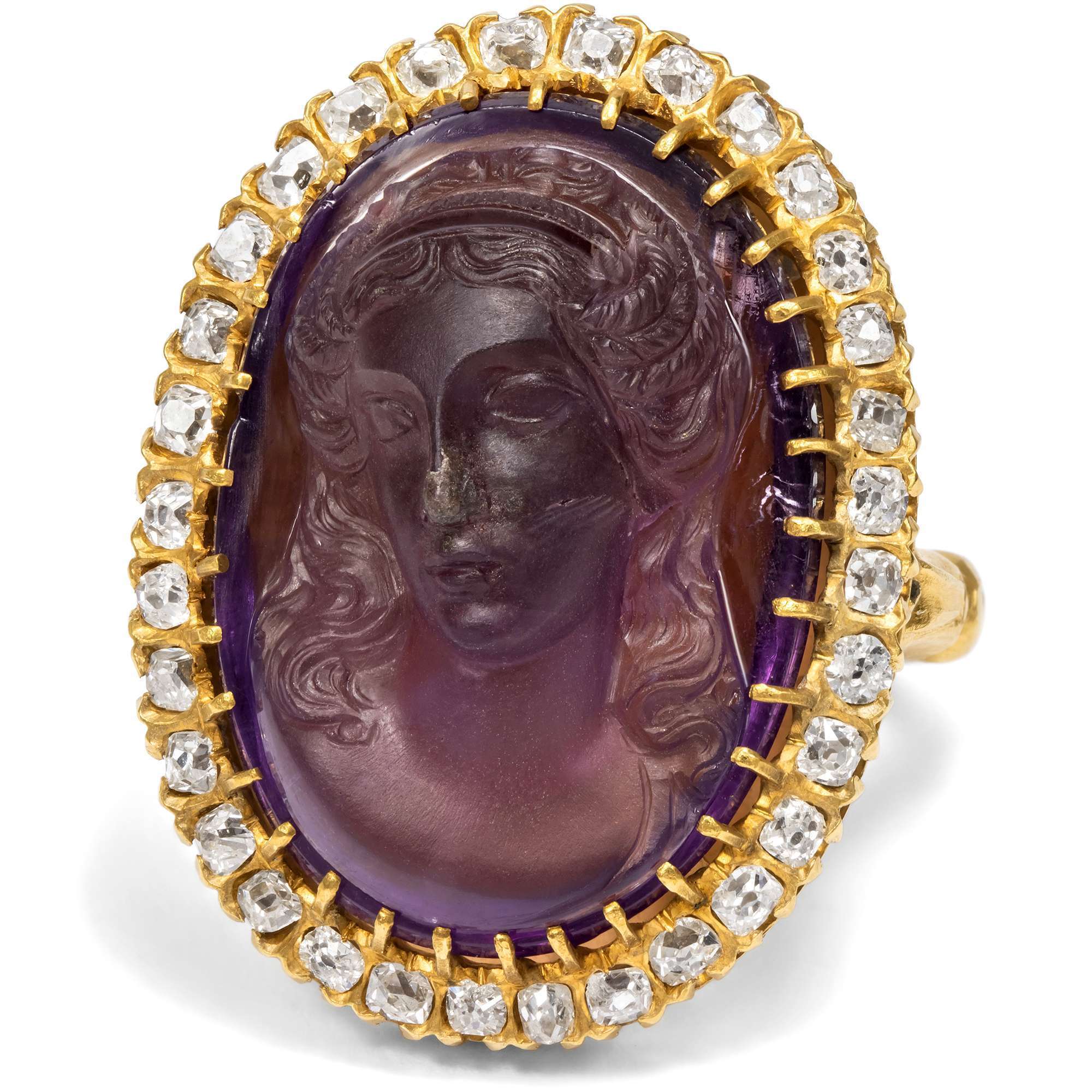 626520-hofer-antikschmuck-Hochwertiger-antiker-Ring-mit-Gemme-aus-Amethyst-und-Diamanten-in-Gold-um-1870-Antike-Schoenheit_2