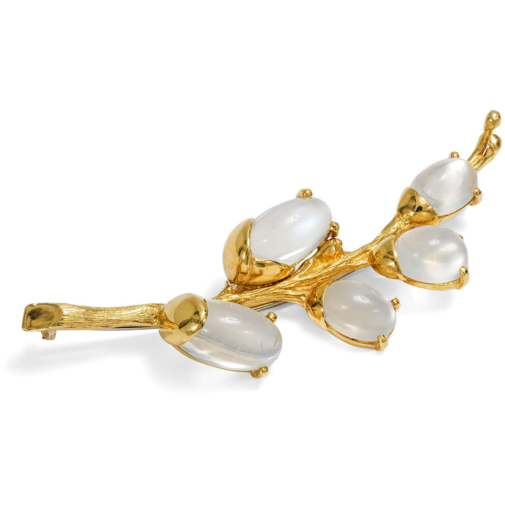 626549-hofer-antikschmuck-Handgeschmiedete-Brosche-aus-Gold-mit-Mondsteinen-Deutschland-um-1965-Weidenkaetzchen_2
