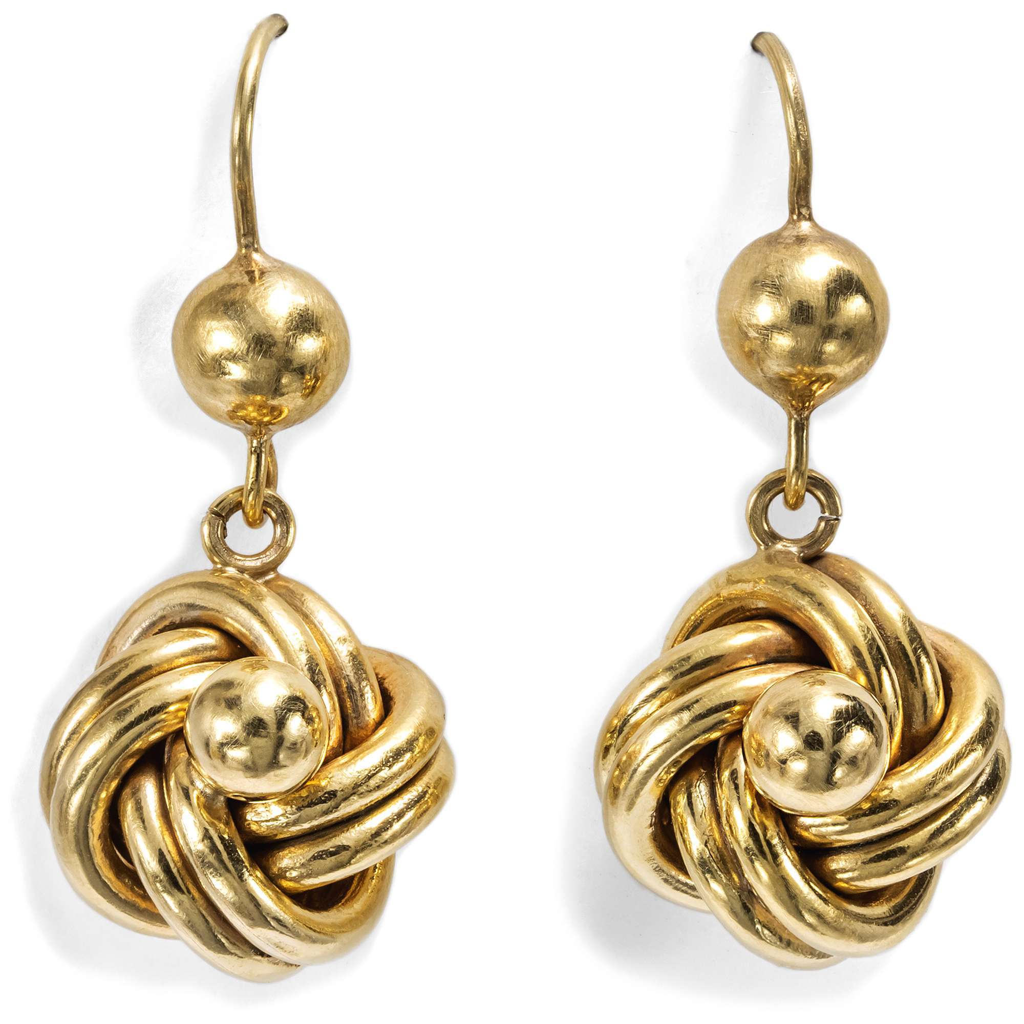 626624-hofer-antikschmuck-Romantische-Lover-s-Knot-Ohrringe-aus-Gold-Grossbritannien-um-1900-Niemand-soll-uns-trennen