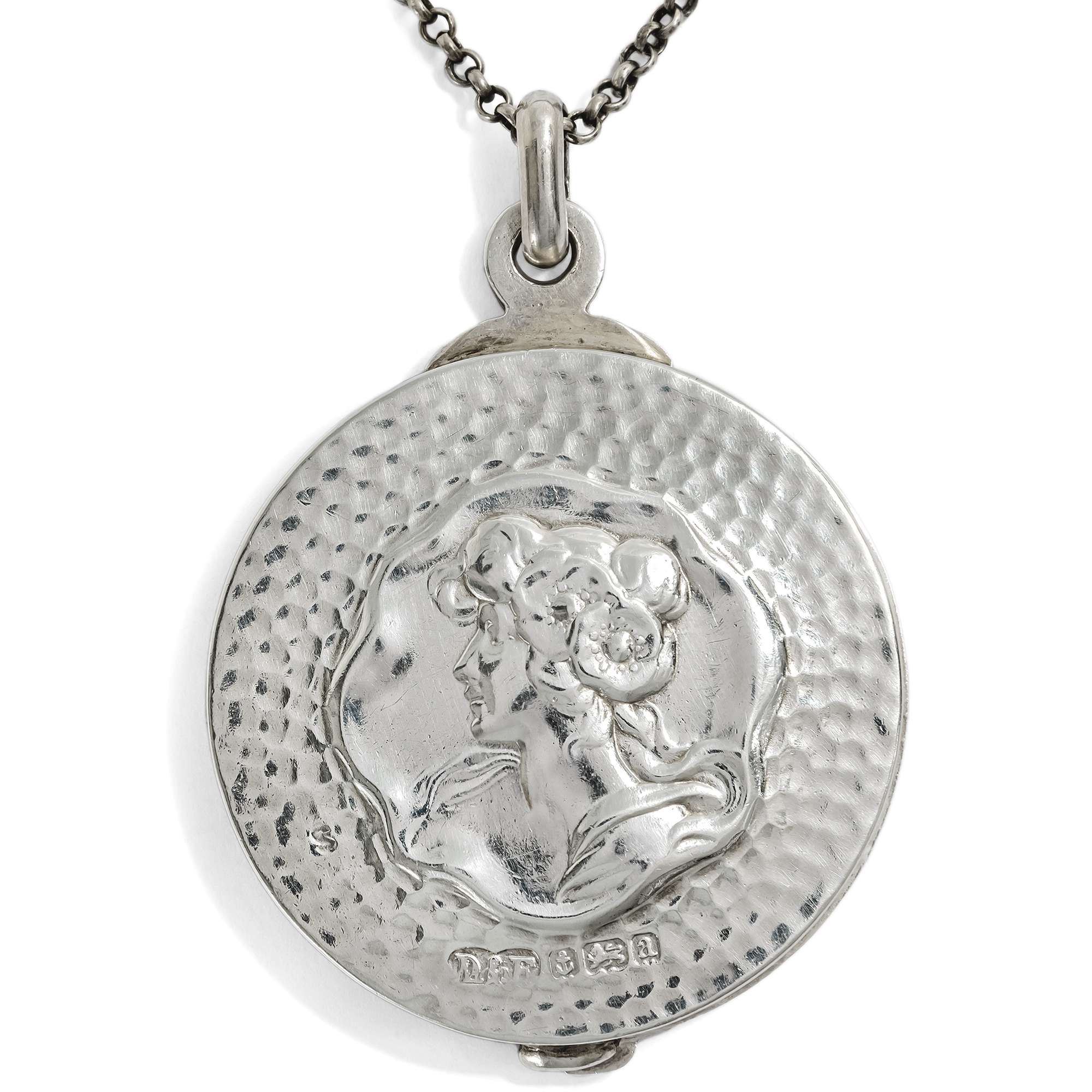 626673-hofer-antikschmuck-Antikes-Medaillon-des-Jugendstil-aus-Silber-England-datiert-1900_3