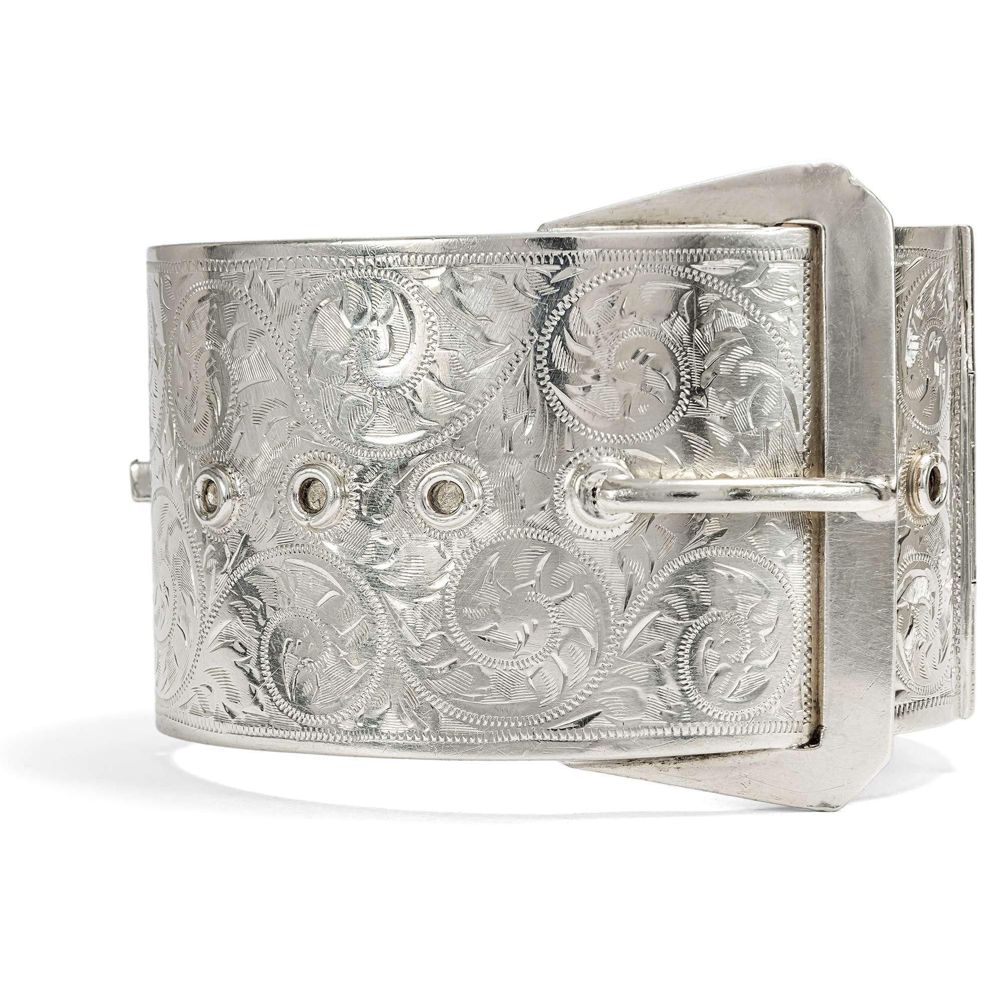 626681-hofer-antikschmuck-Breiter-Sterlingsilber-Armreif-in-Form-eines-Guertels-Birmingham-1937-Gut-geguertet_2