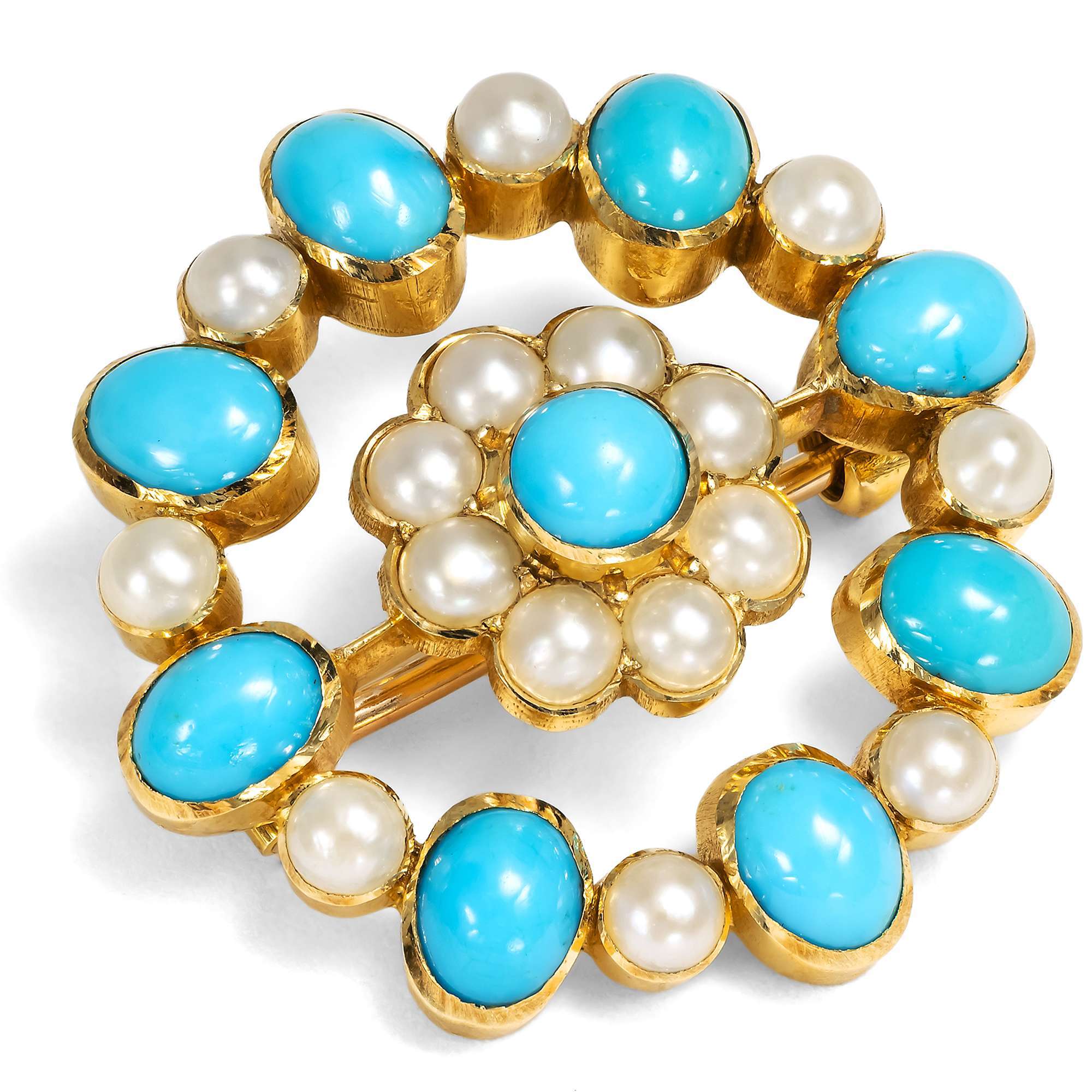 626760-hofer-antikschmuck-Antike-Brosche-mit-Tuerkisen-und-Perlen-in-Gold-England-um-1895-Blume-der-Zuneigung_2