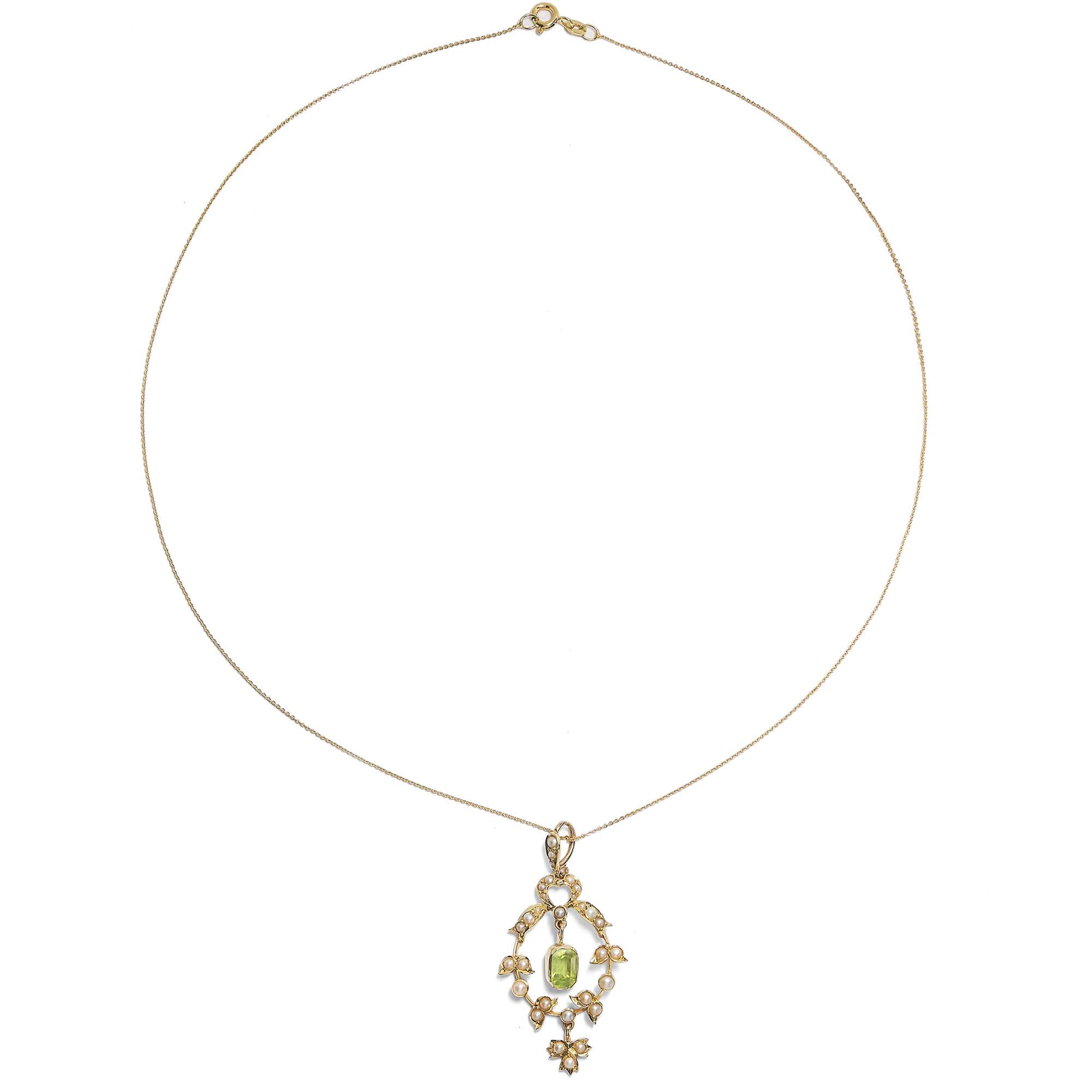 626768-hofer-antikschmuck-Goldanhaenger-aus-Edwardianischer-Zeit-mit-Peridot-und-Perlen-England-um-1905-Fruehlingslaub_2