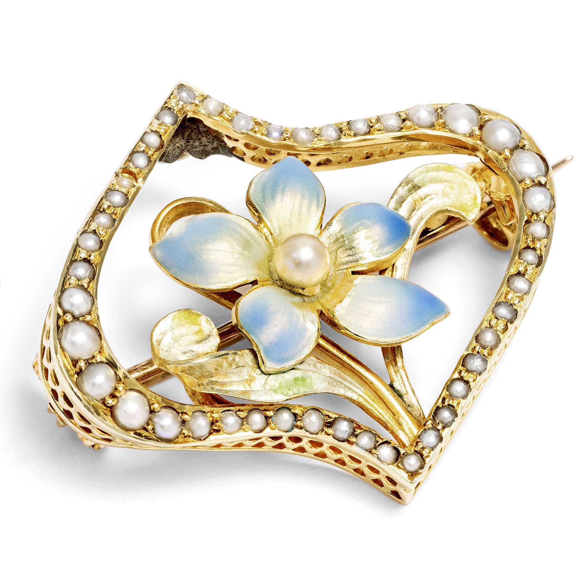 626811-hofer-antikschmuck-Elegante-Jugendstilbrosche-mit-Naturperlen-und-Email-in-Gold-Grossbritannien-um-1900_2