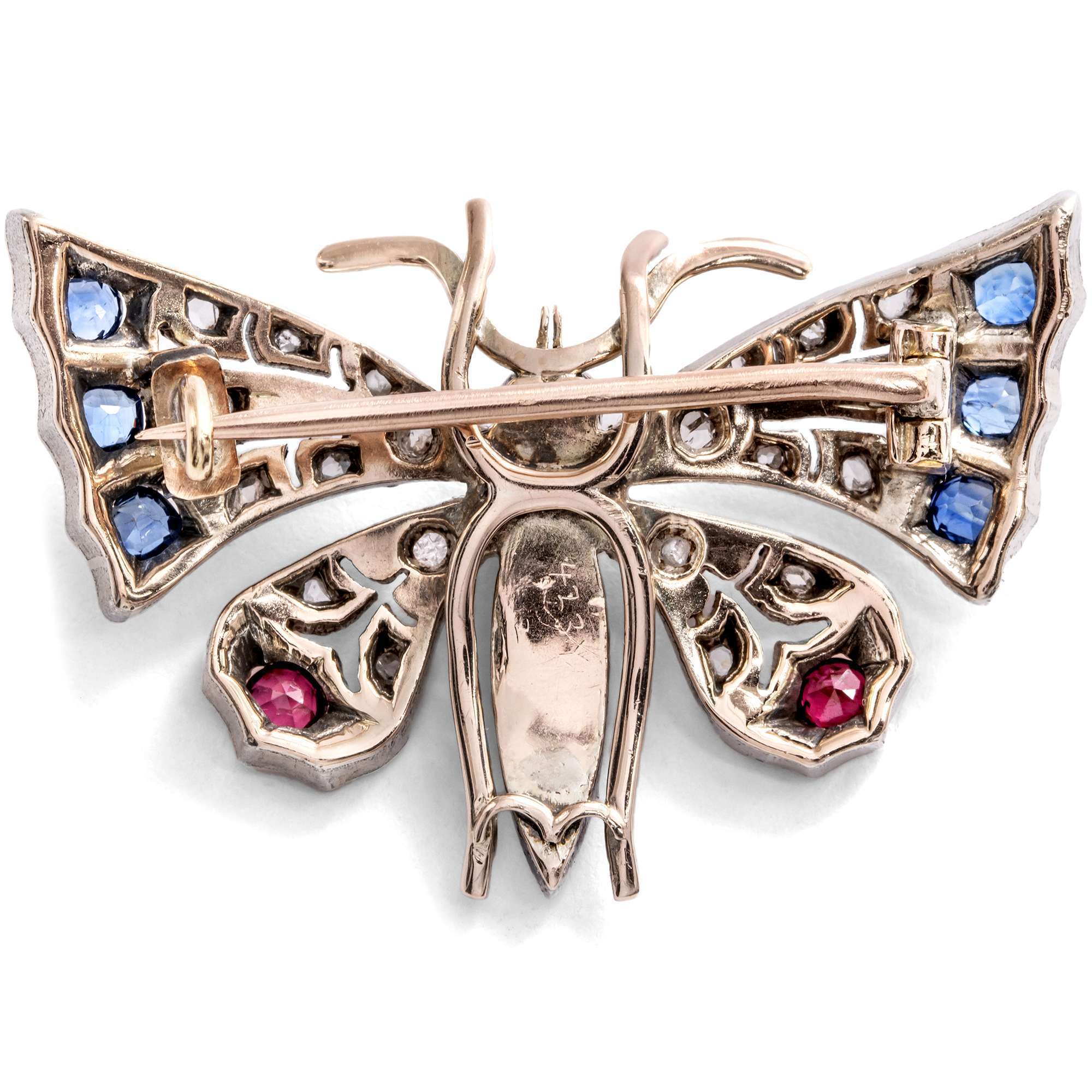626888-hofer-antikschmuck-Viktorianischer-Schmetterling-mit-Diamante-Rubinen-und-Saphiren-um-1890-Flatterhaft-schoen_2