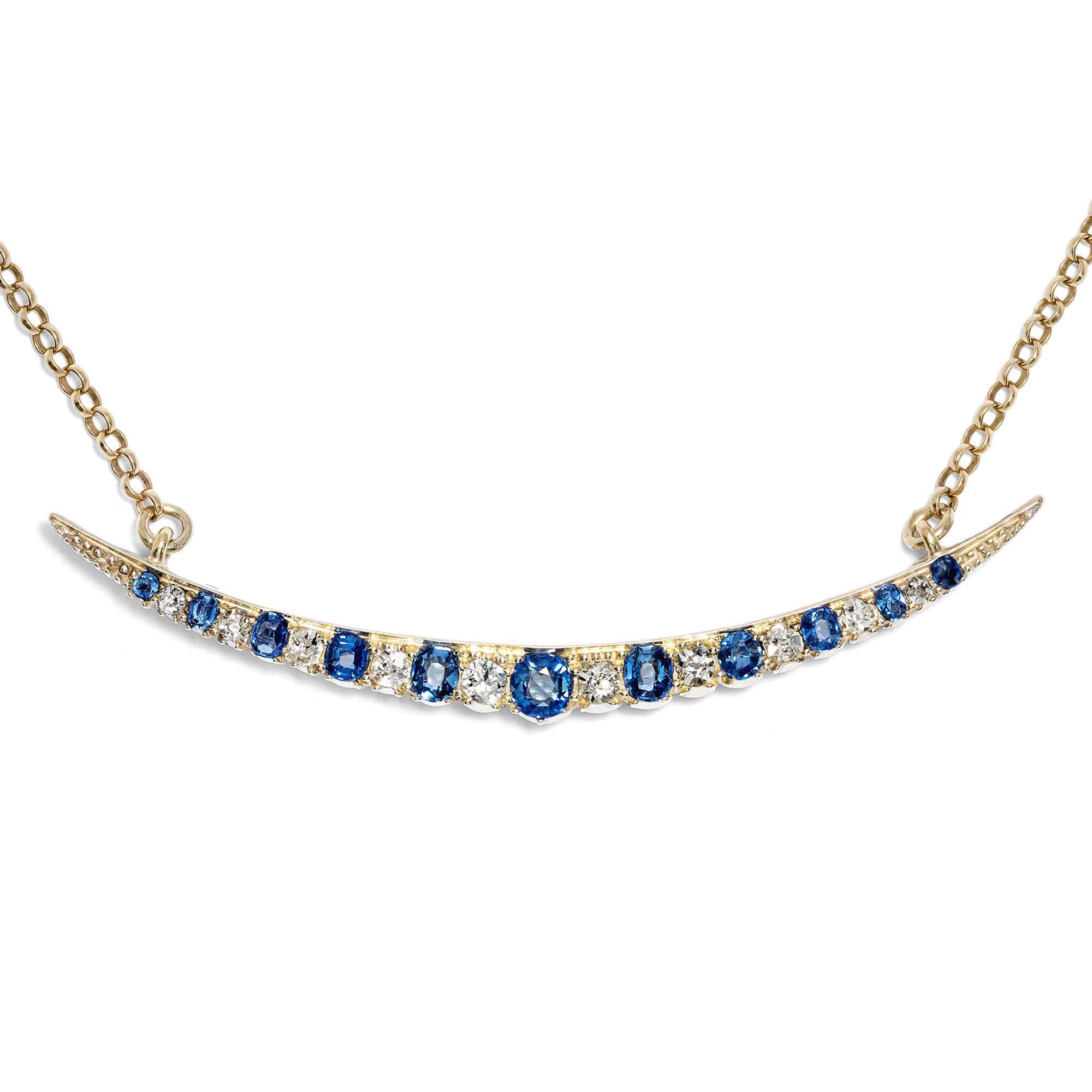 626968-hofer-antikschmuck-Englisches-Mond-Collier-mit-Saphiren-und-Diamanten-Umbau-aus-einer-Brosche-der-Jahre-um-1900-Au-claire-de-la-lune